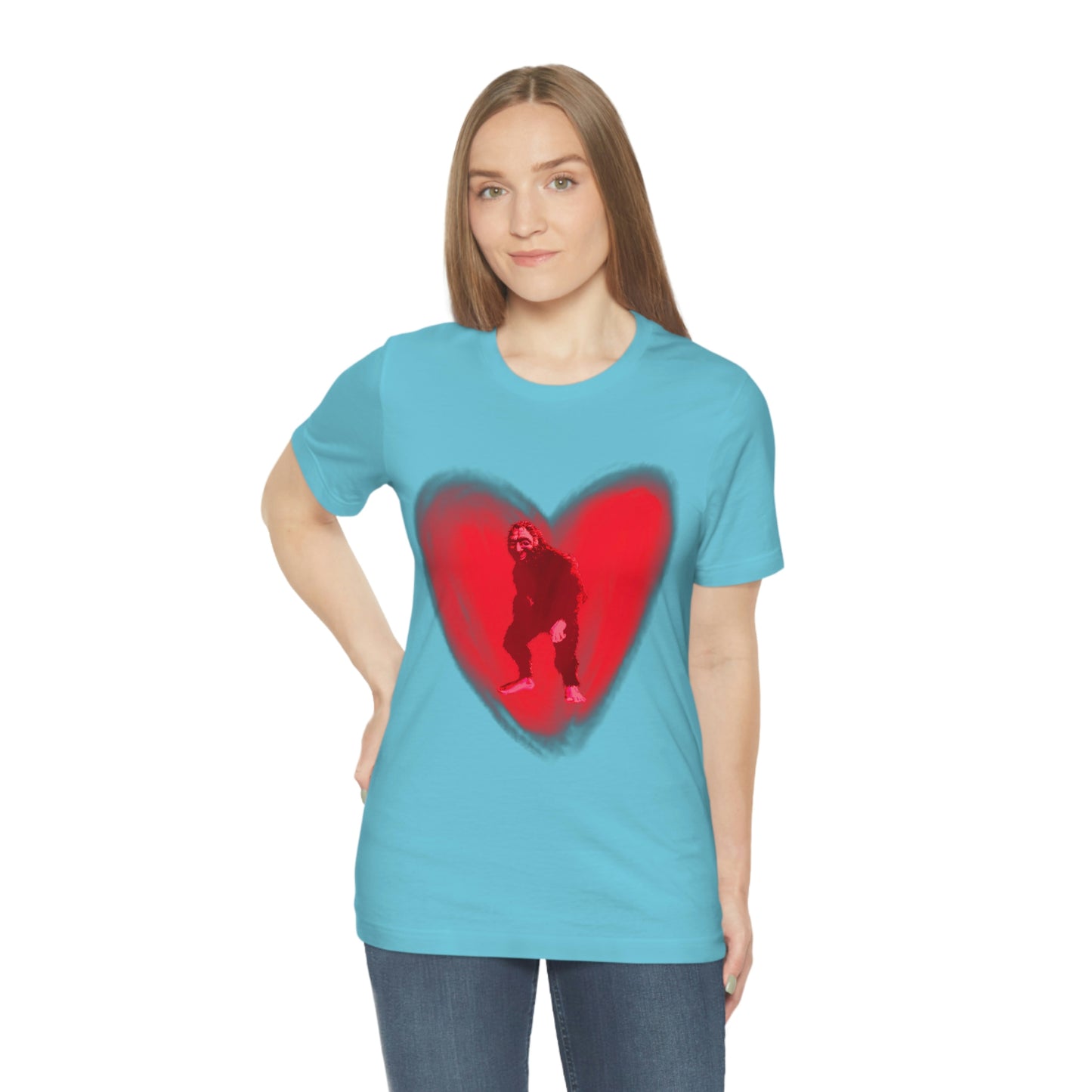 Unisex Bigfoot in My Heart Jersey Tee