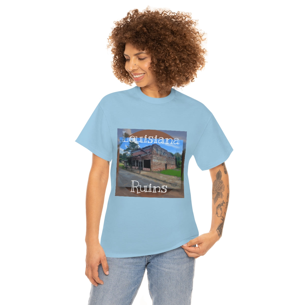 Unisex Louisiana Ruins Heavy Cotton Tee