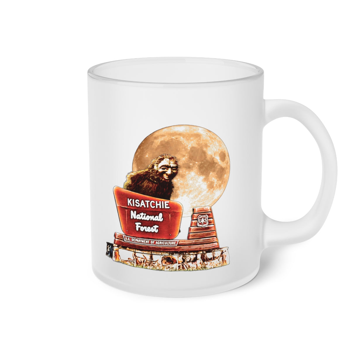 Kisatchie Bigfoot Frosted Glass Mug