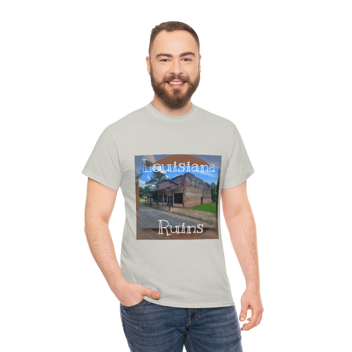 Louisiana Ruins Heavy Cotton Tee