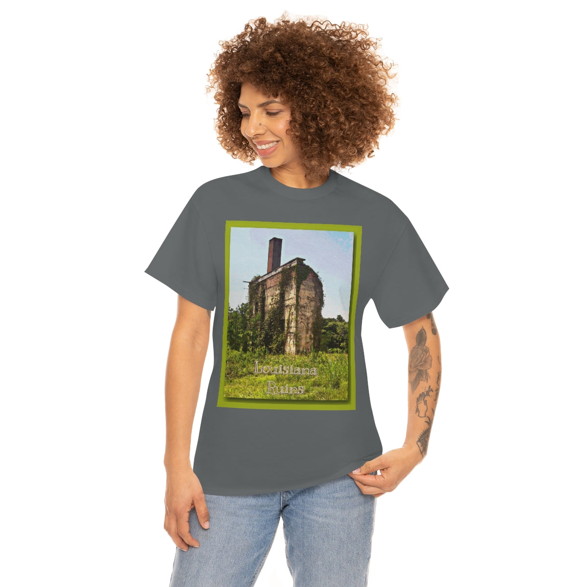 Unisex Louisiana Ruins Heavy Cotton Tee