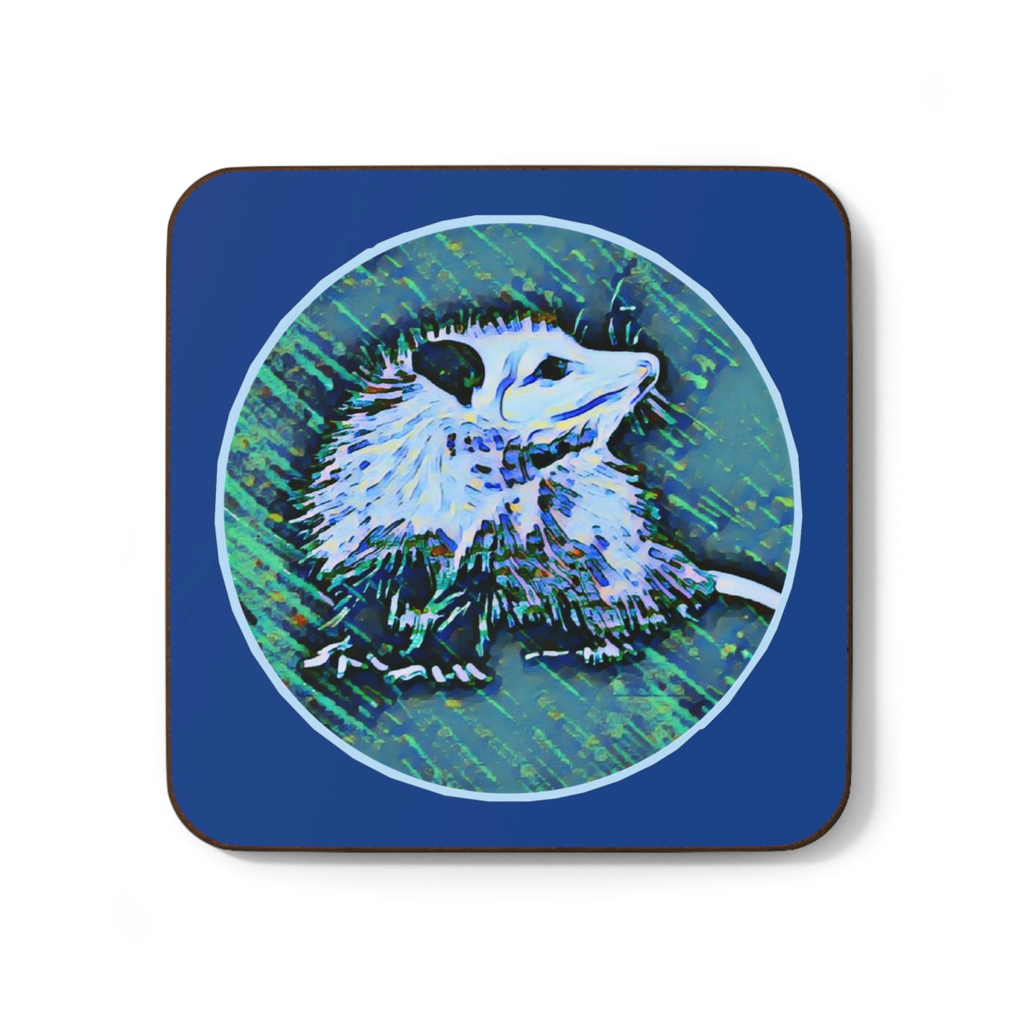 Opossum Hardboard Coaster