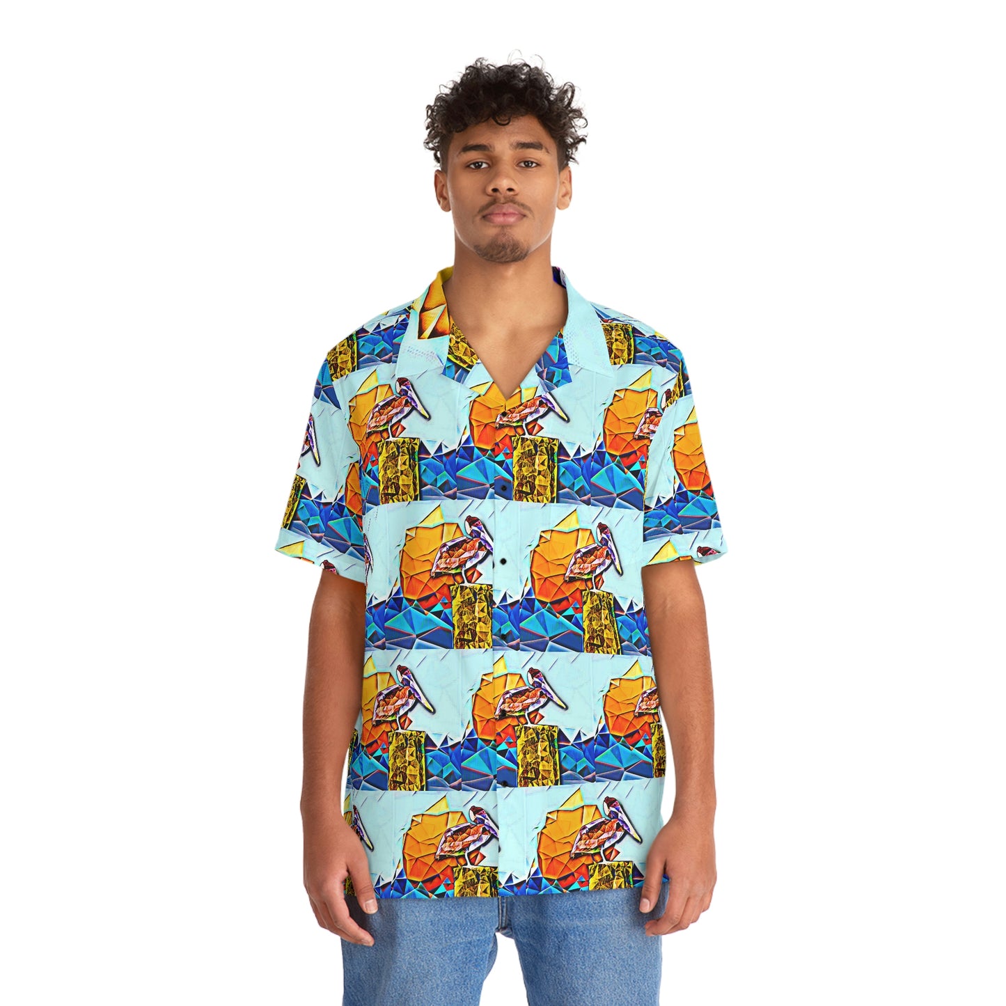 Men's Hawaiian Brown Pelican Shirt