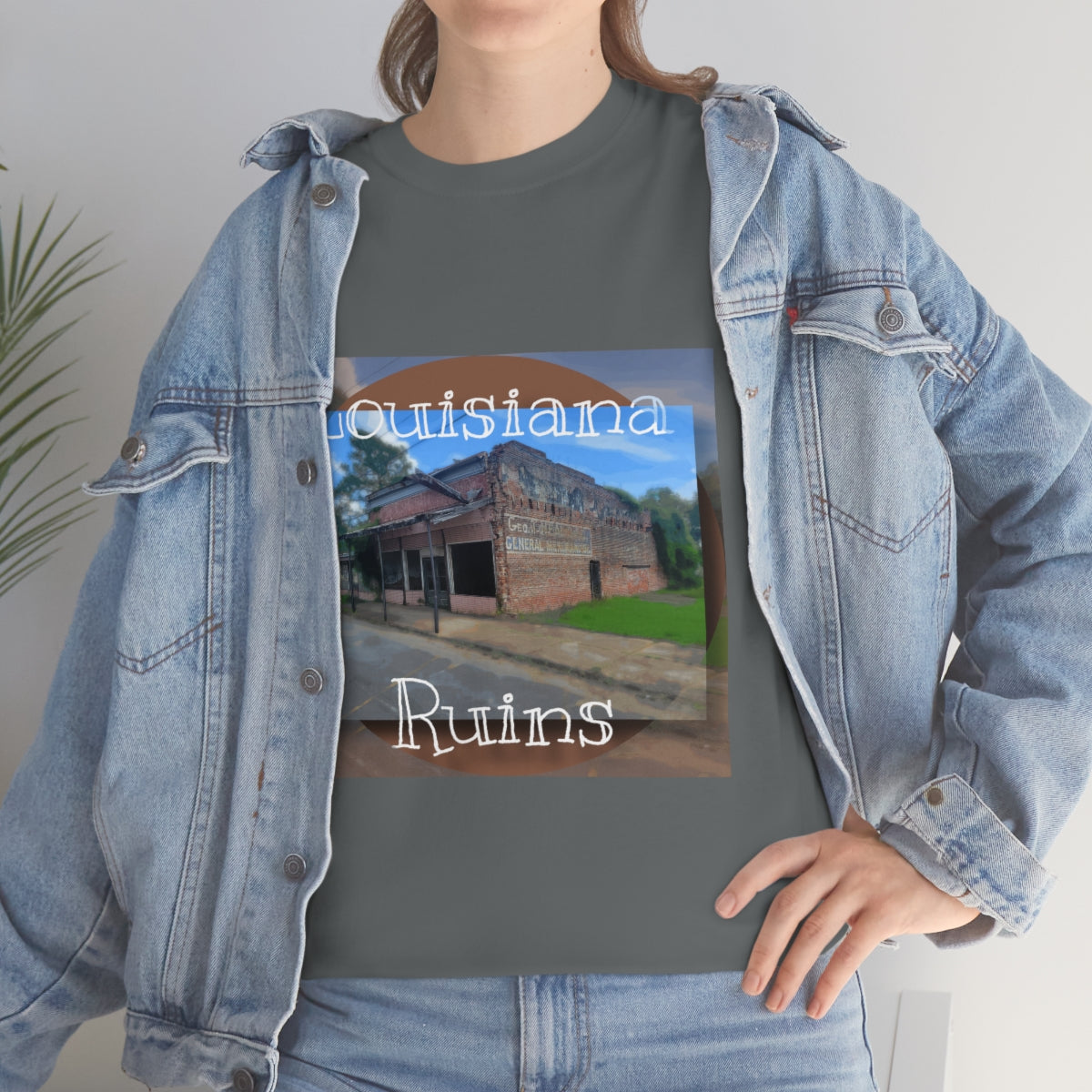 Unisex Louisiana Ruins Heavy Cotton Tee