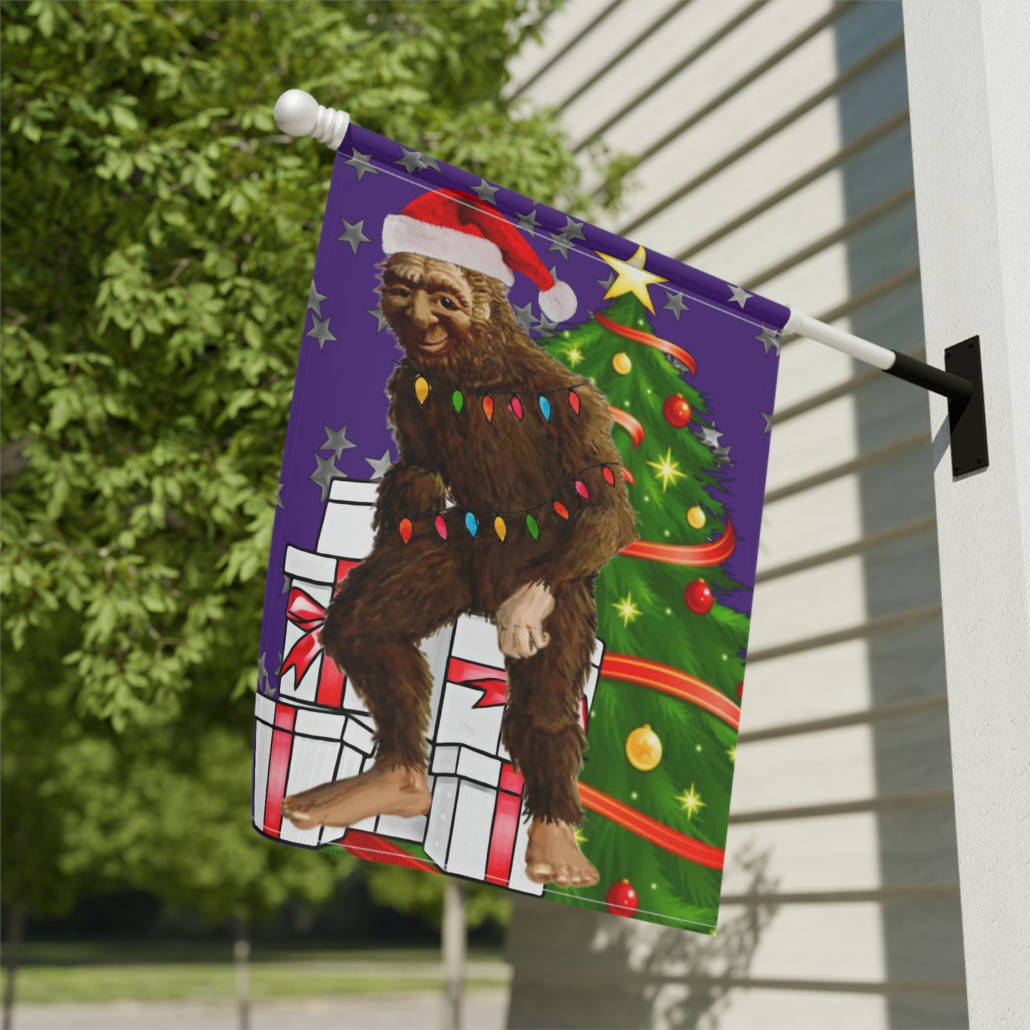 Bigfoot Christmas Garden & House Banner