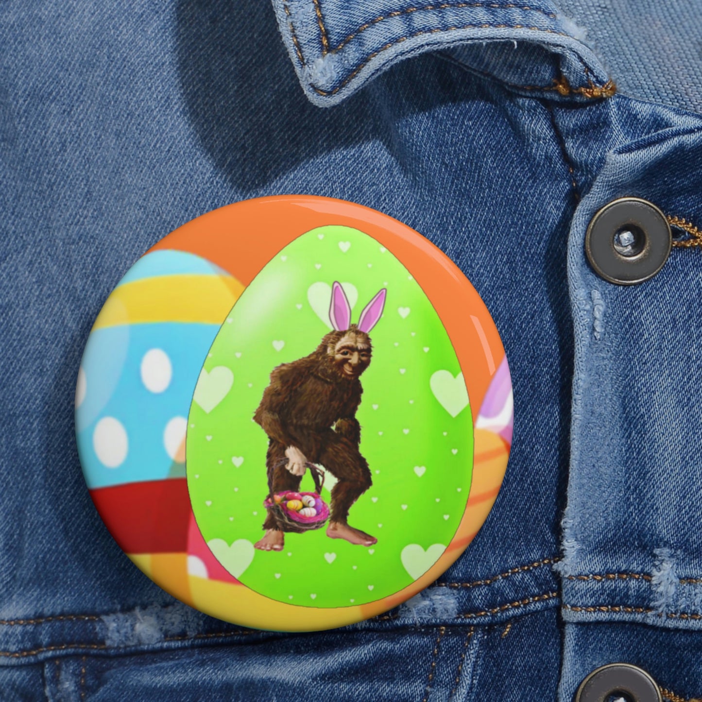 Bigfoot Easter Buttons