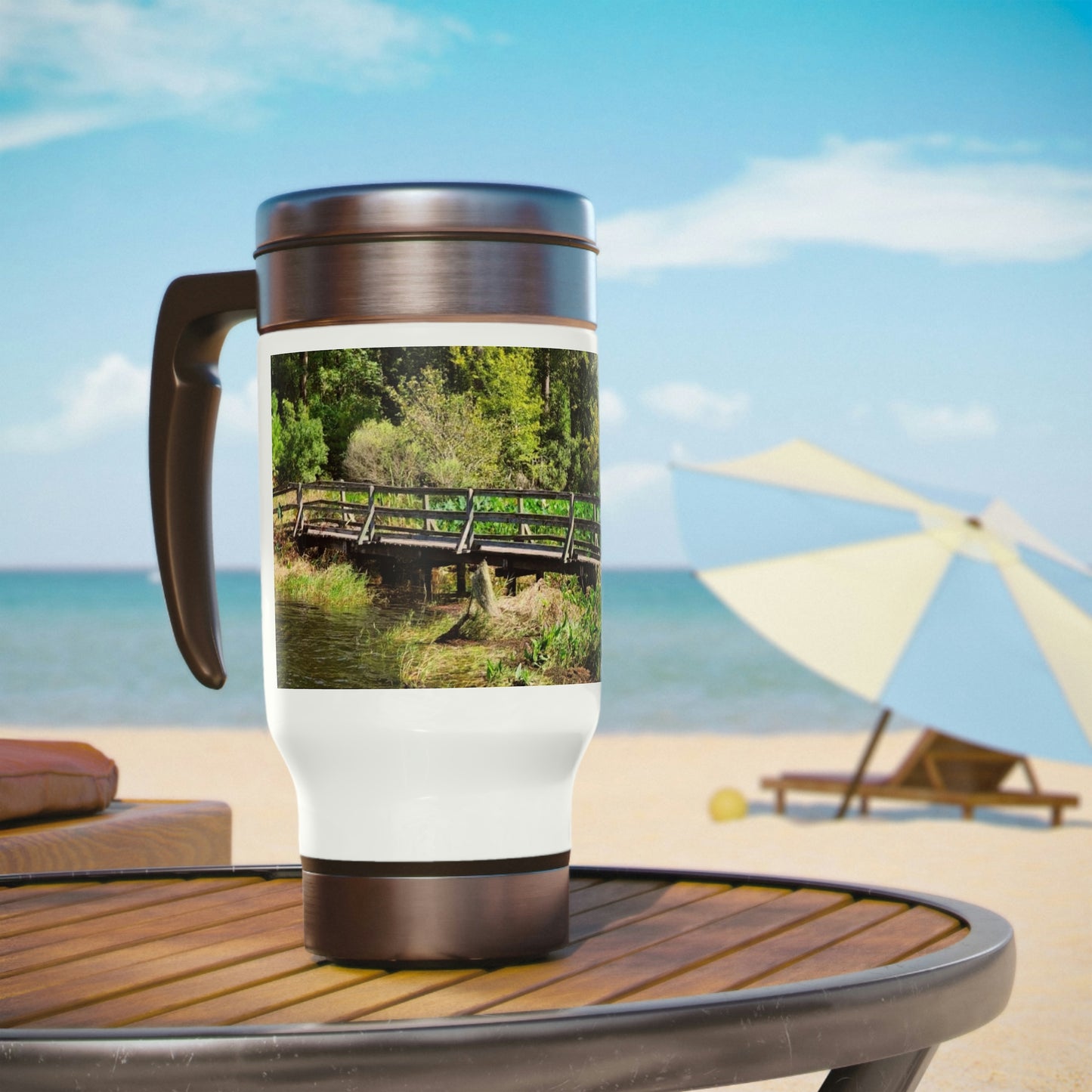 Hiking Bridge near Kincaid Lake Travel Mug