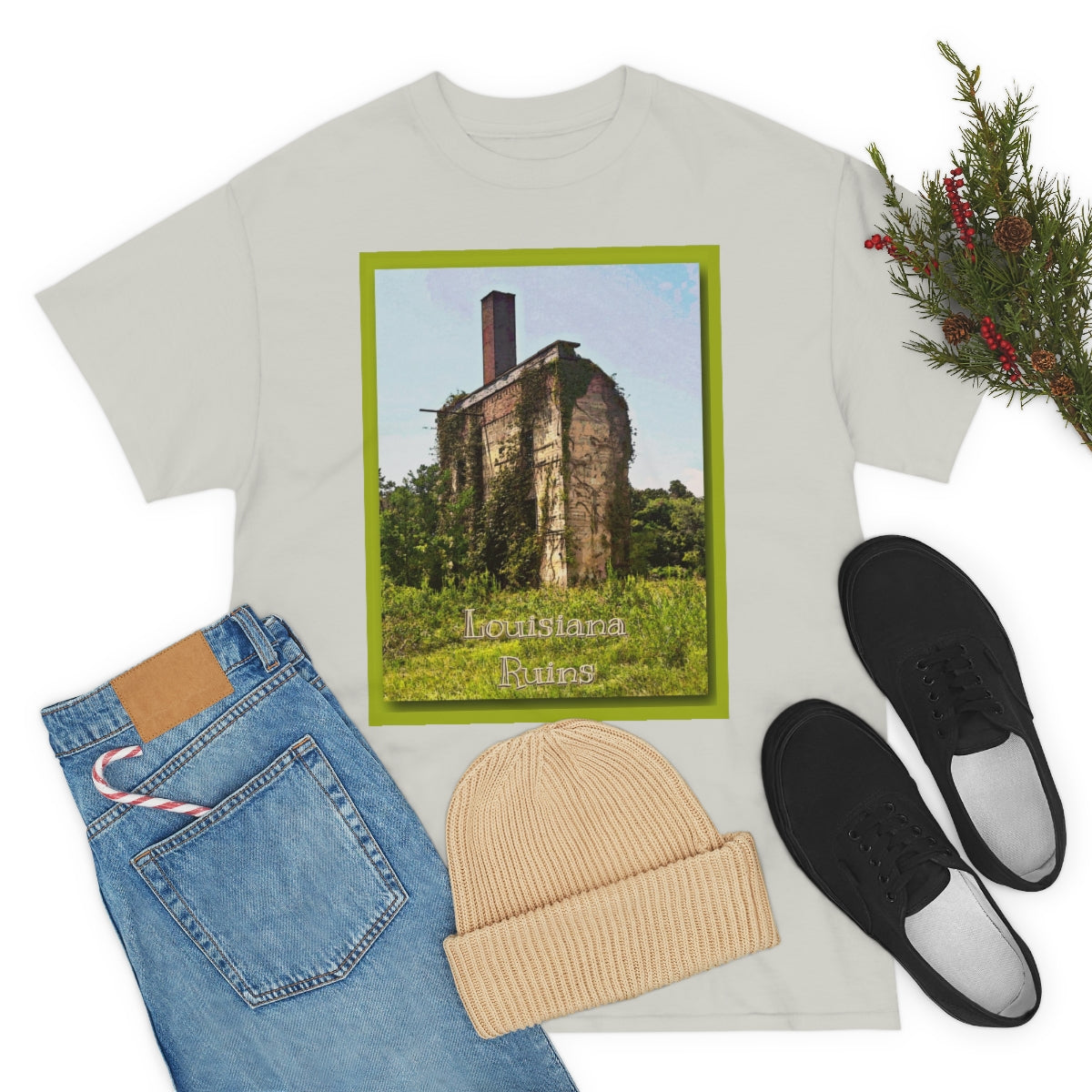 Louisiana Ruins Heavy Cotton Tee