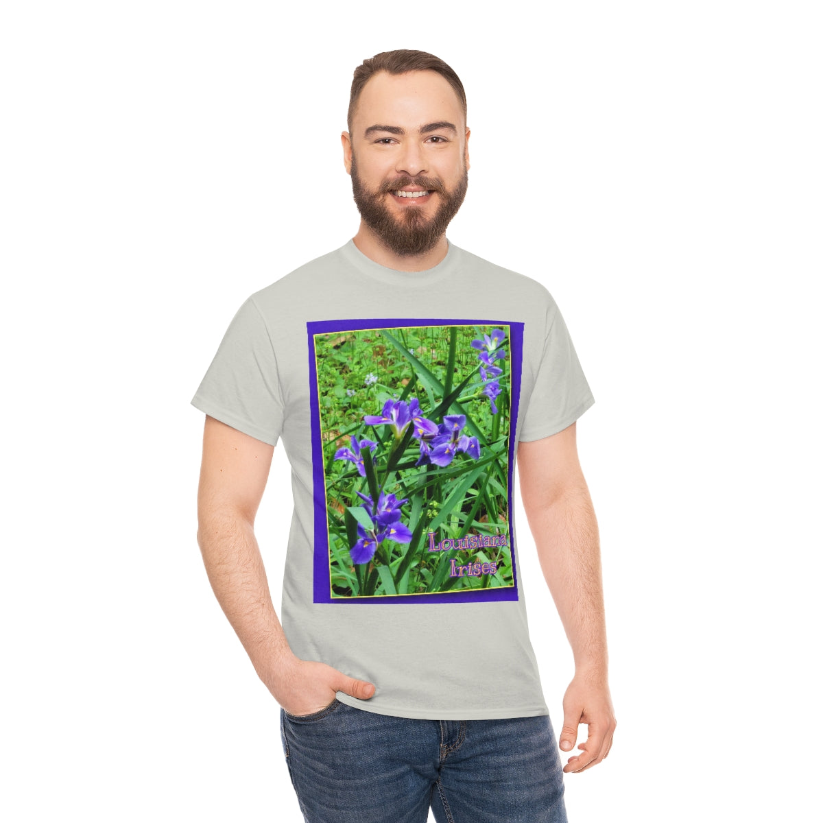 Unisex Louisiana Irises Heavy Cotton Tee