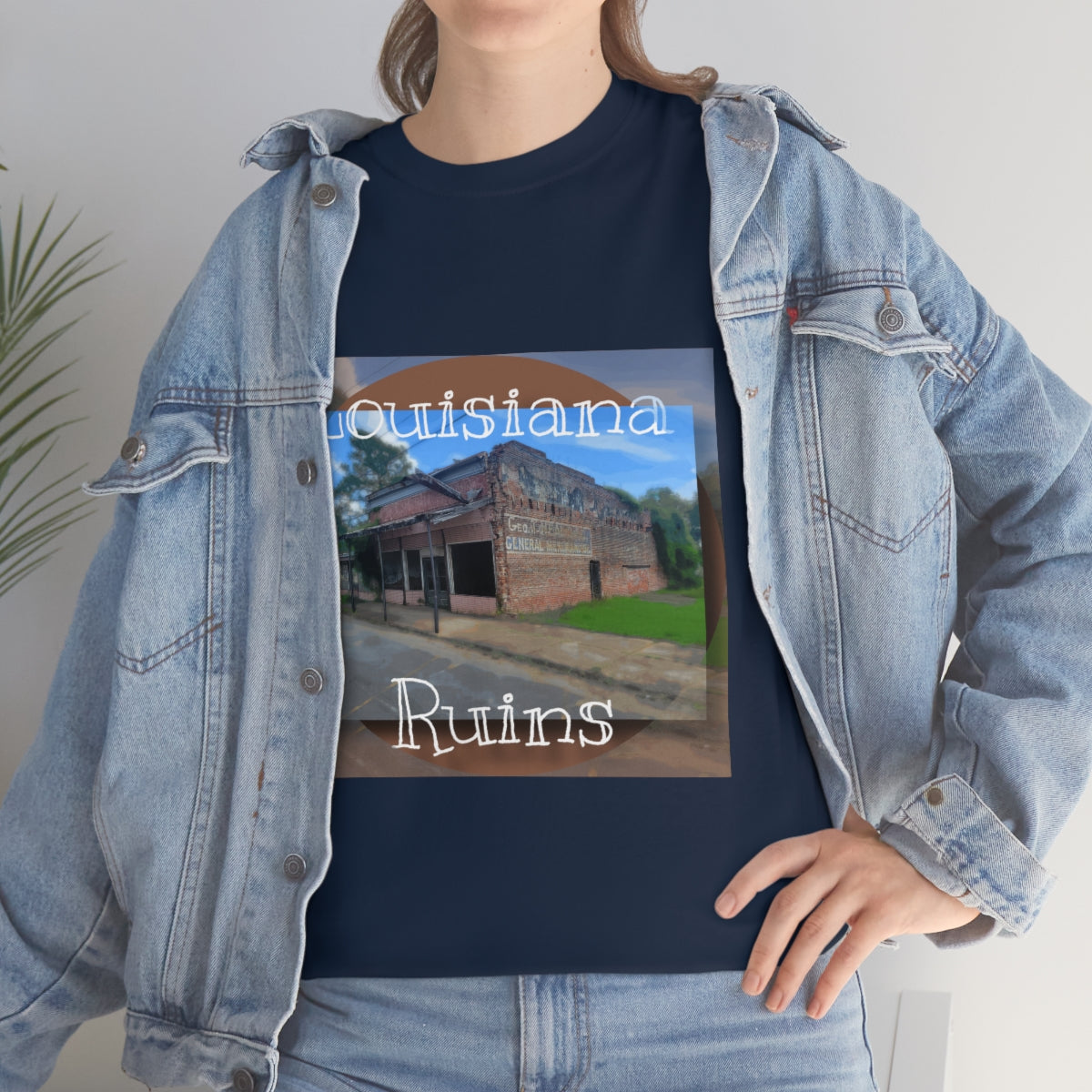 Unisex Louisiana Ruins Heavy Cotton Tee