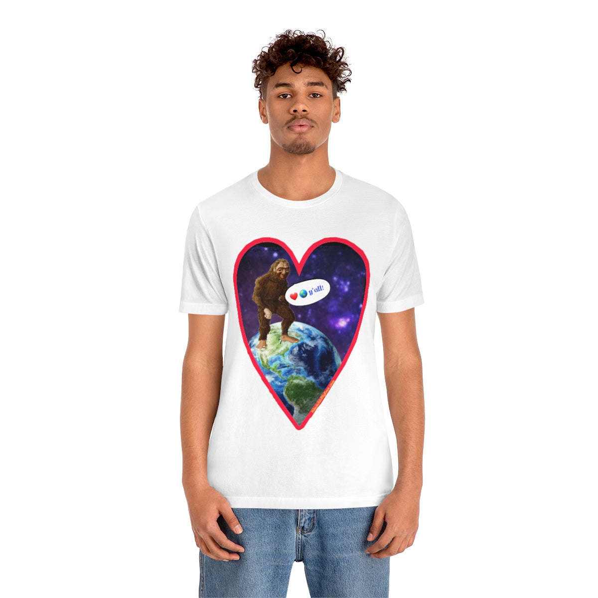 Love The Earth Y'all Bigfoot Jersey Tee