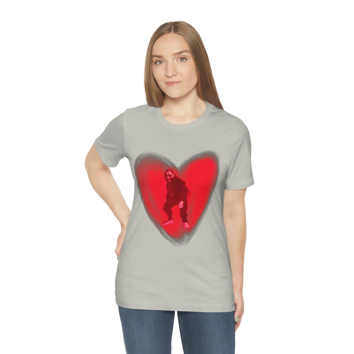 Unisex Bigfoot in My Heart Jersey Tee