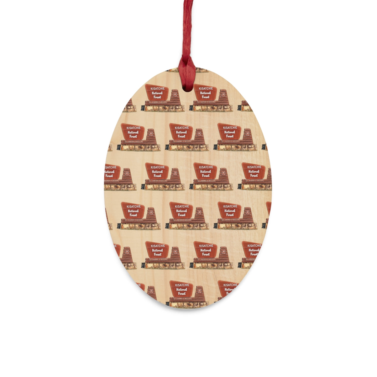 Wooden Kisatchie National Forest Ornament Collection