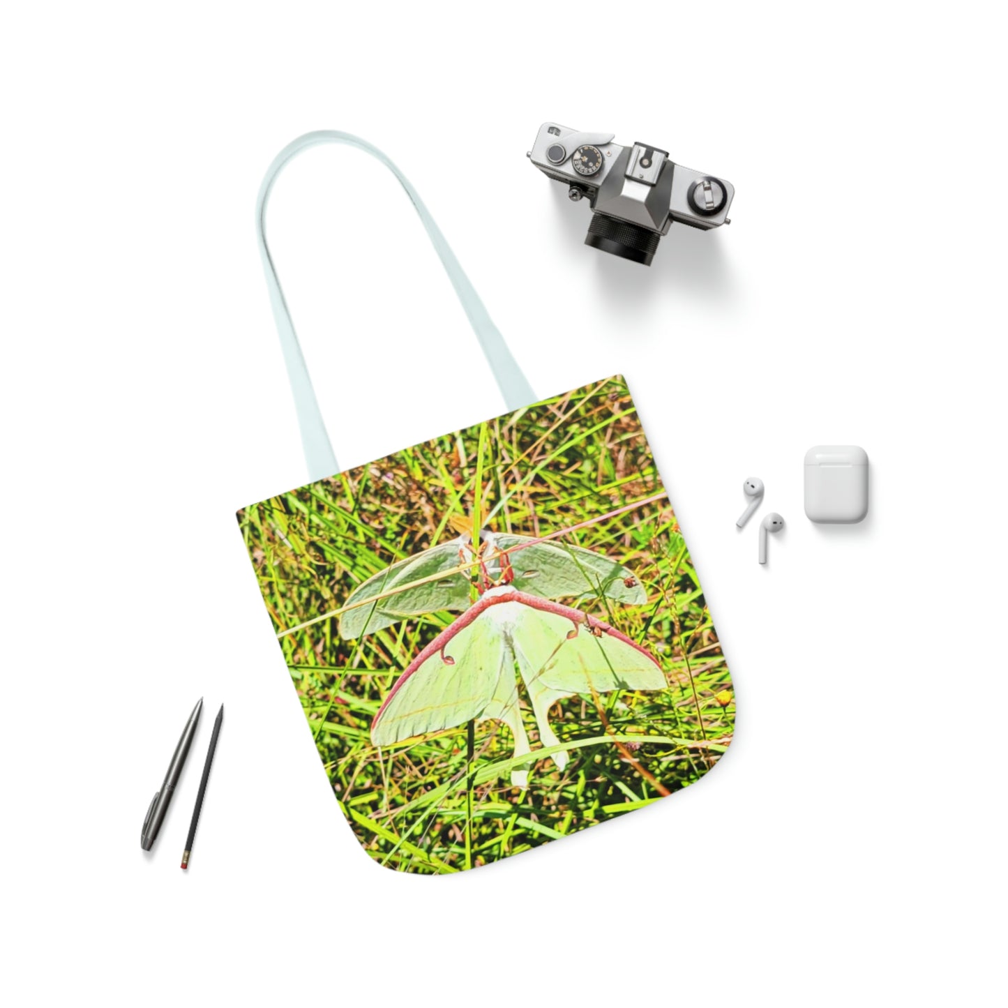 Luna Moths Polyester Canvas Tote Bag