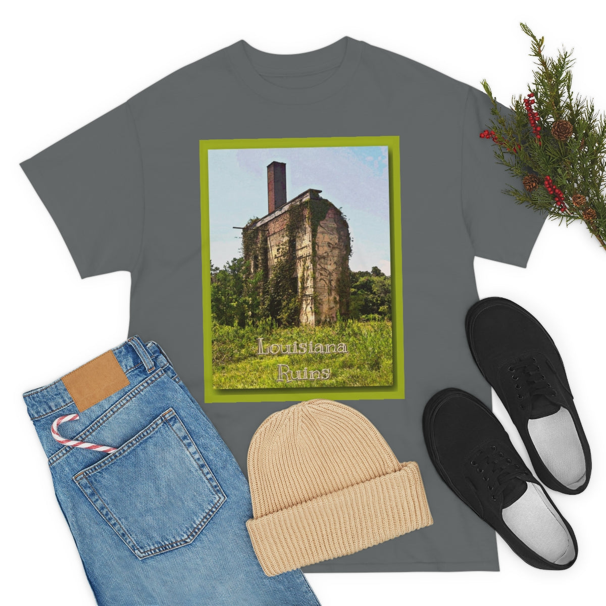 Louisiana Ruins Heavy Cotton Tee