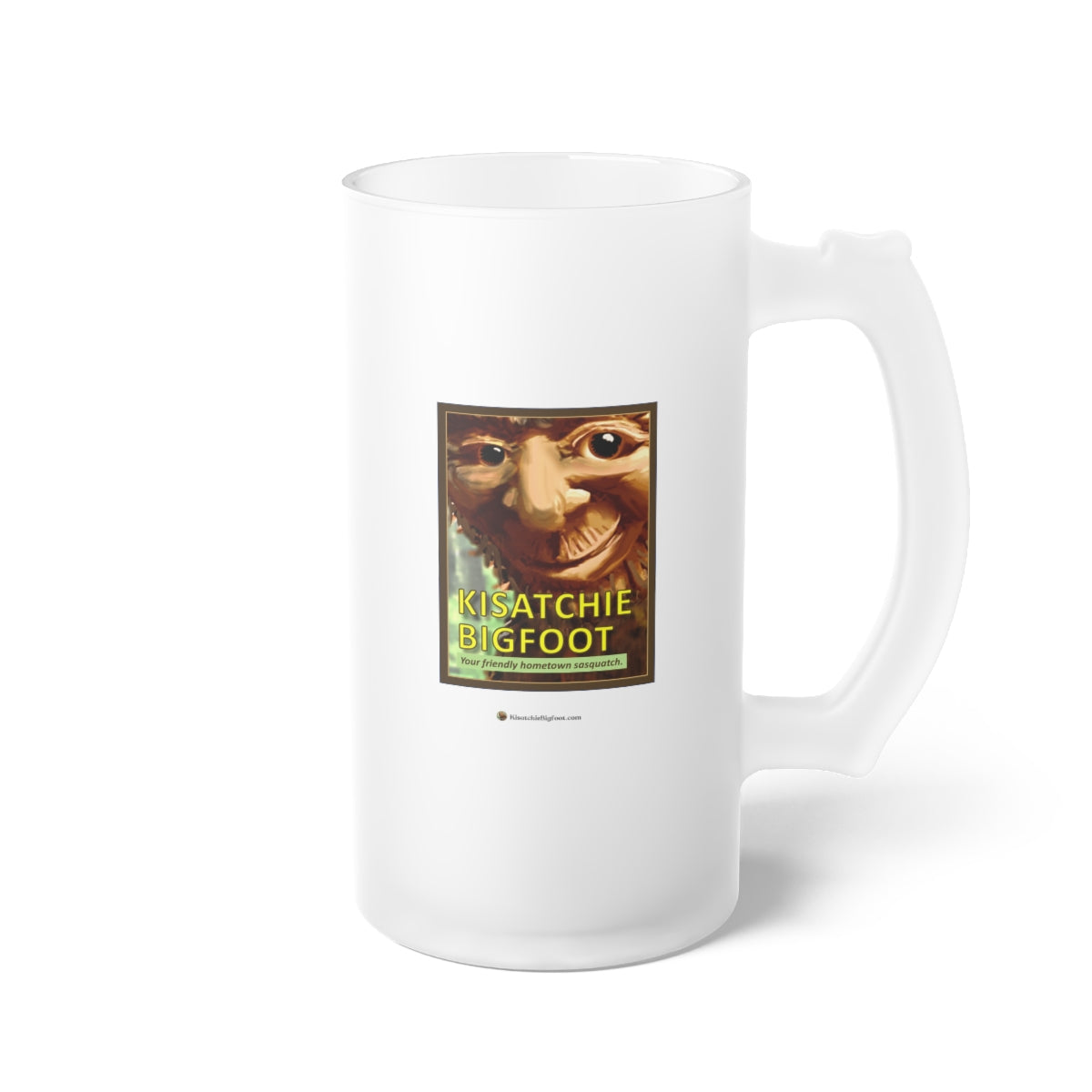 Frosted Glass Kisatchie Bigfoot Beer Mug