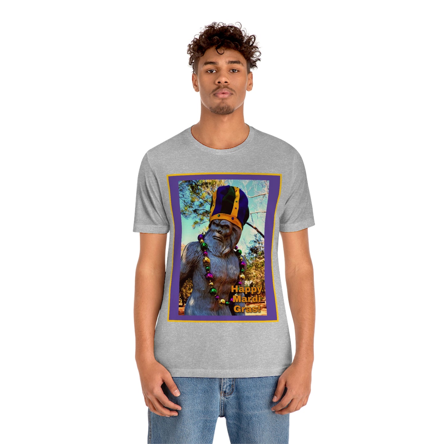 Bigfoot's Mardi Gras Unisex Jersey Tee