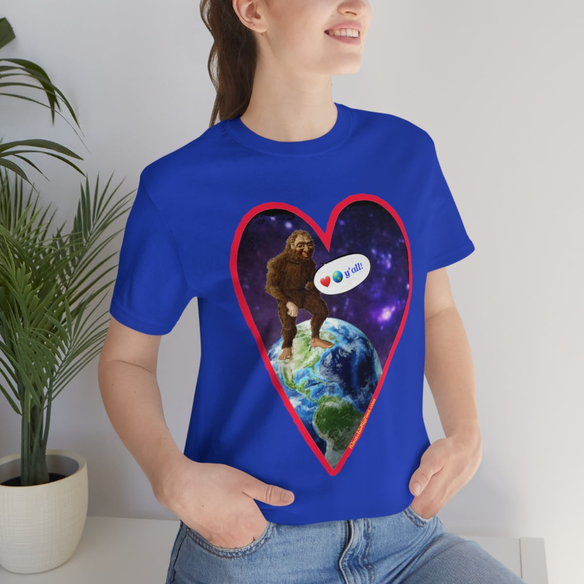 Love The Earth Y'all Bigfoot Jersey Tee