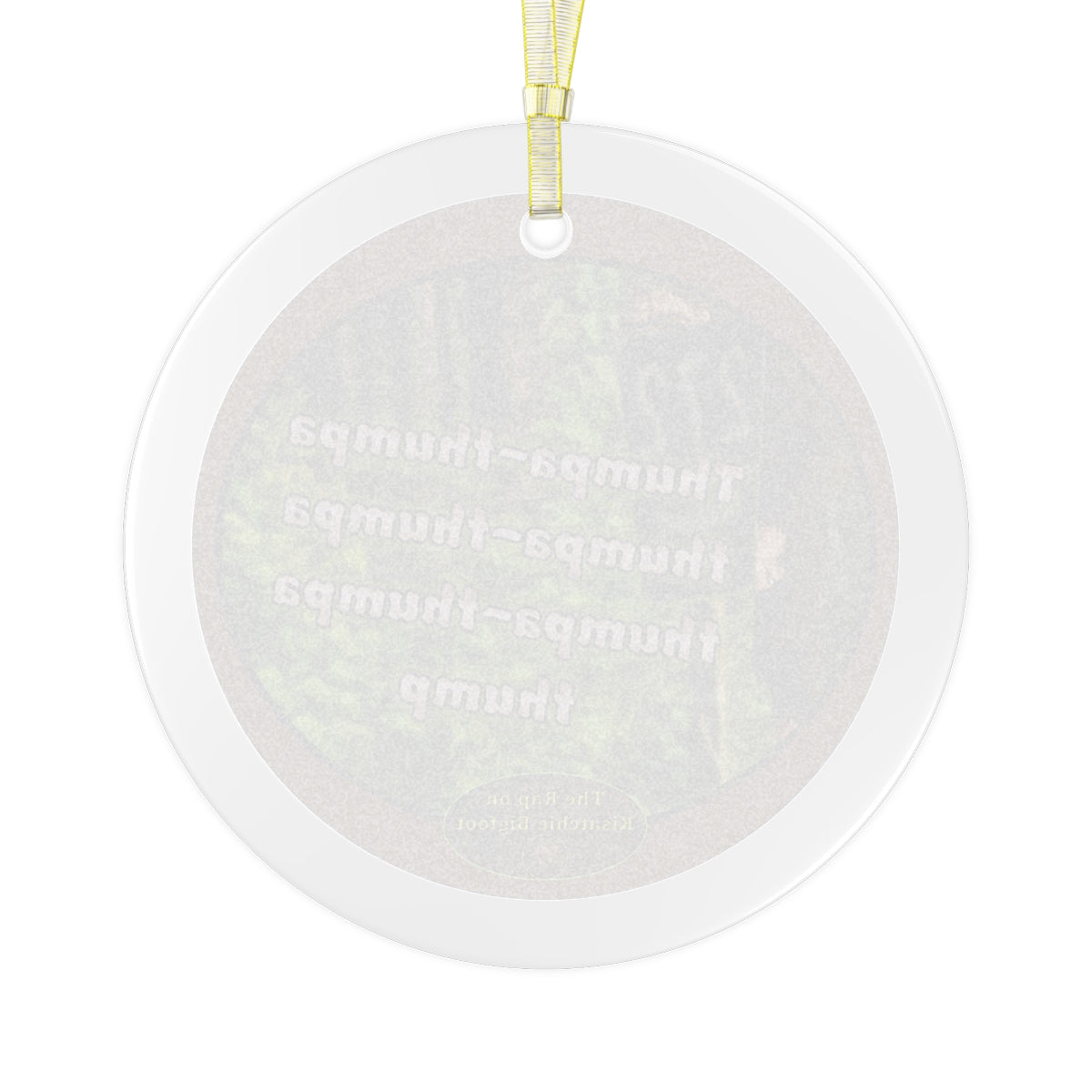 The Rap on Kisatchie Bigfoot Glass Ornament