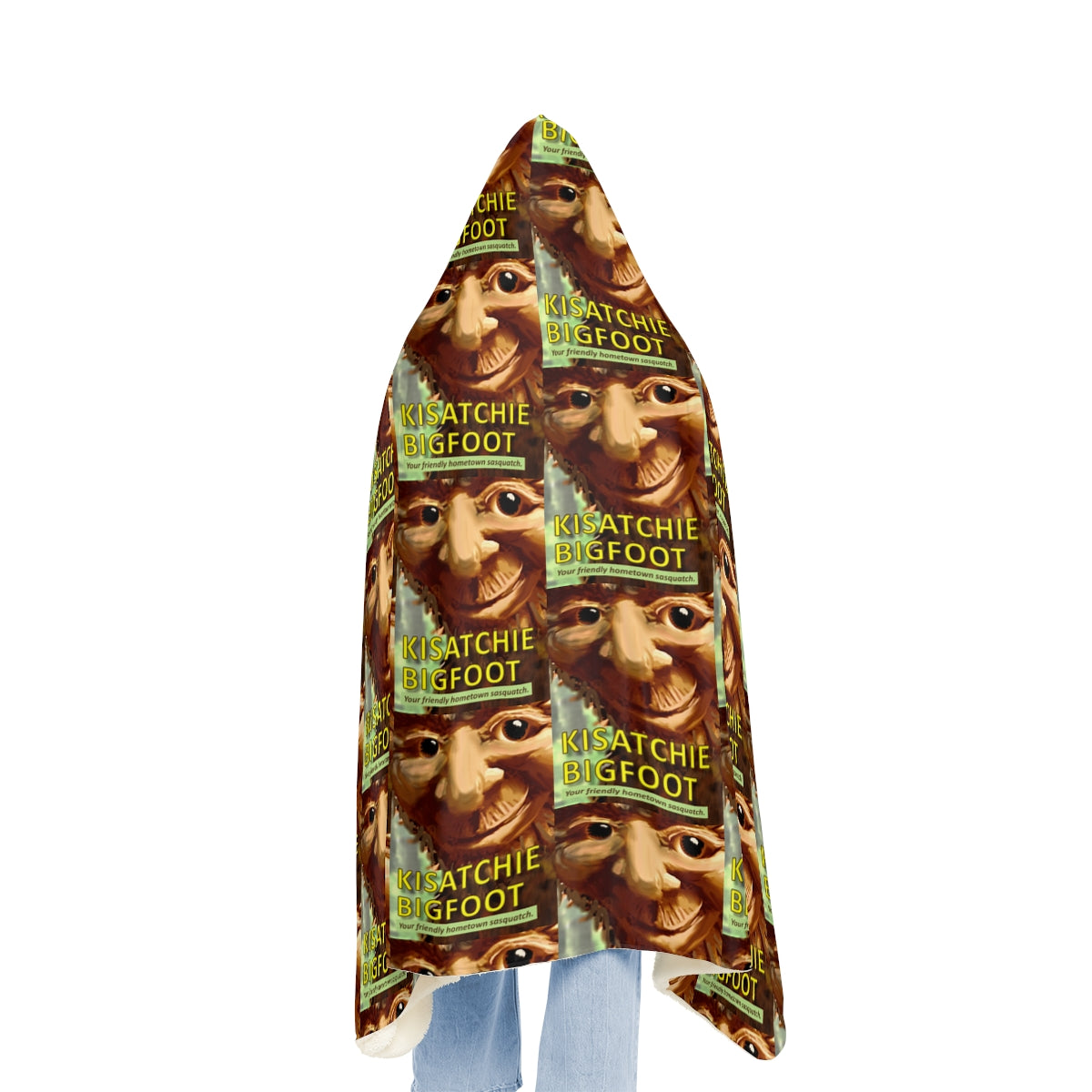 Hooded Kisatchie Bigfoot Snuggle Blanket