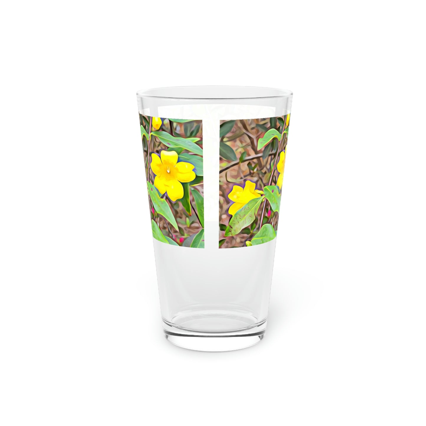 Yellow Jessamine Clear Pint Glass