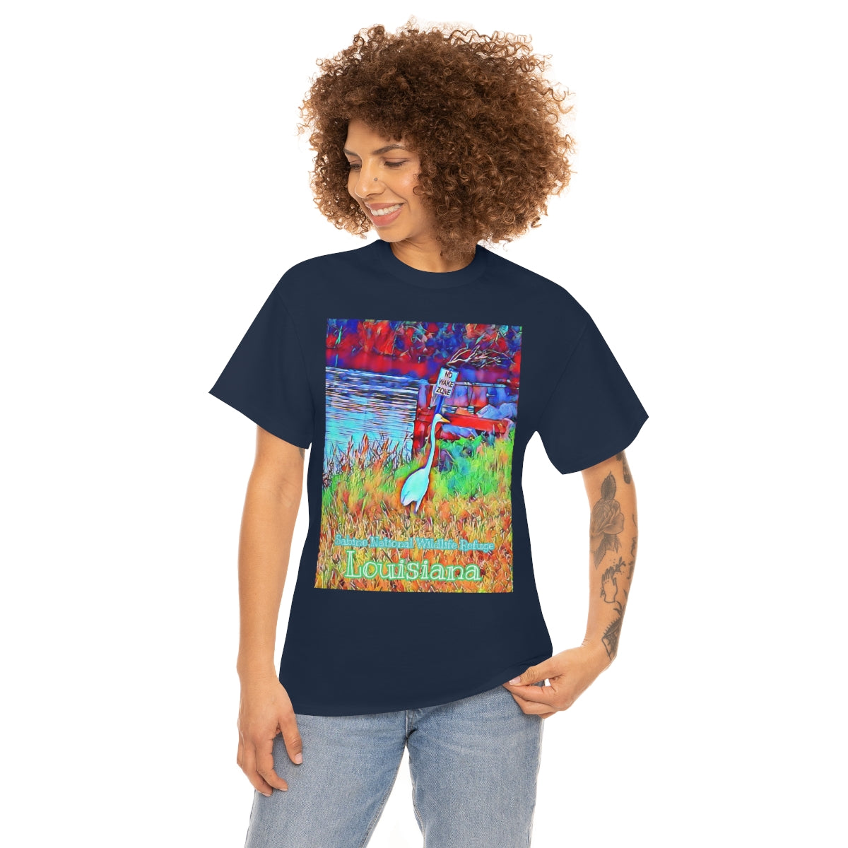 Unisex Louisiana Egret Heavy Cotton Tee