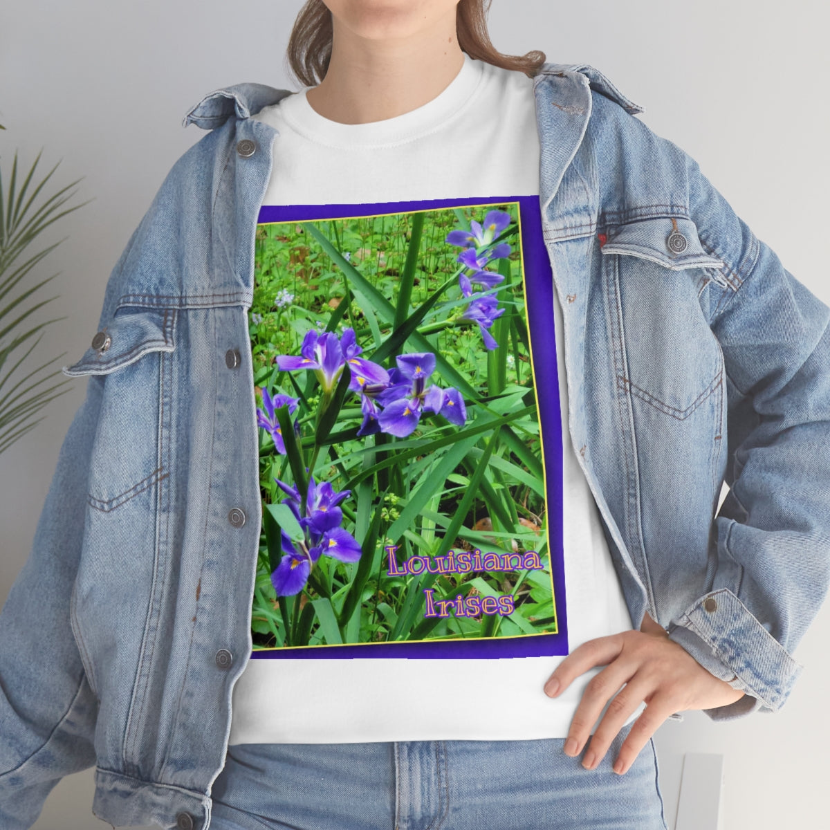 Unisex Louisiana Irises Heavy Cotton Tee