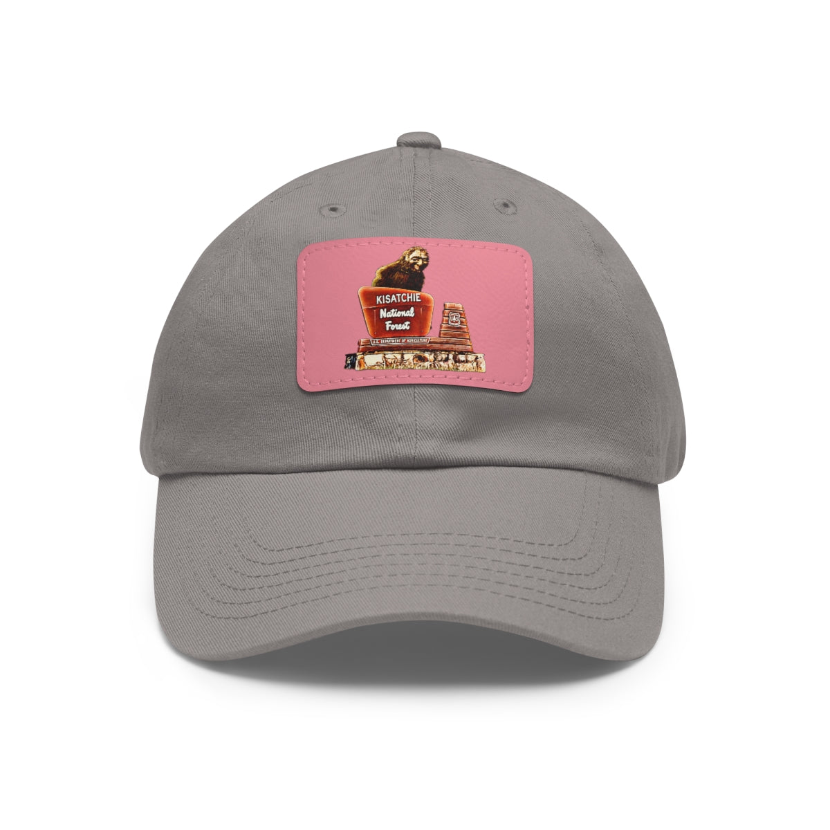 Dad Cap with Leather Kisatchie Bigfoot Patch