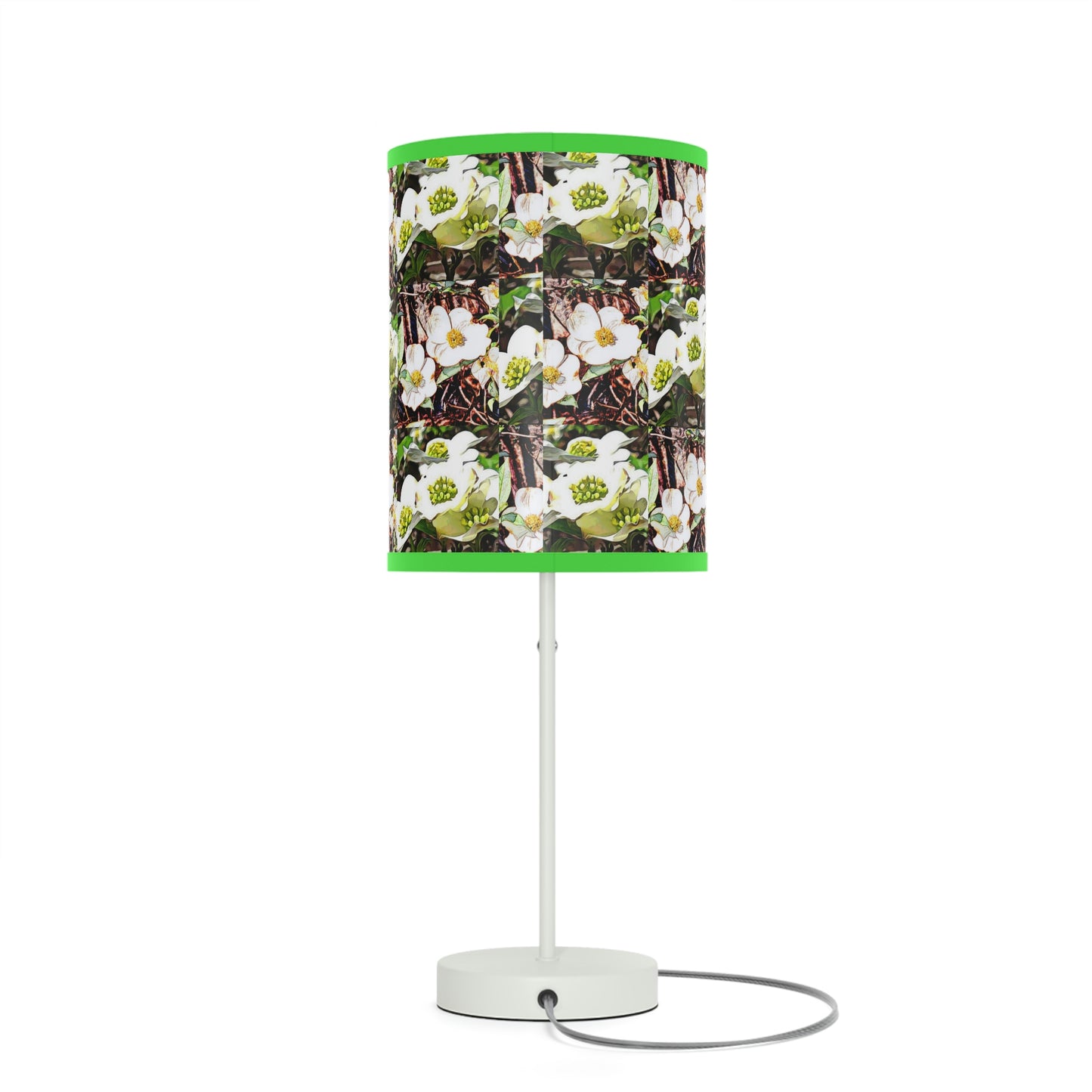 Dogwood Blossoms Lamp on a Stand