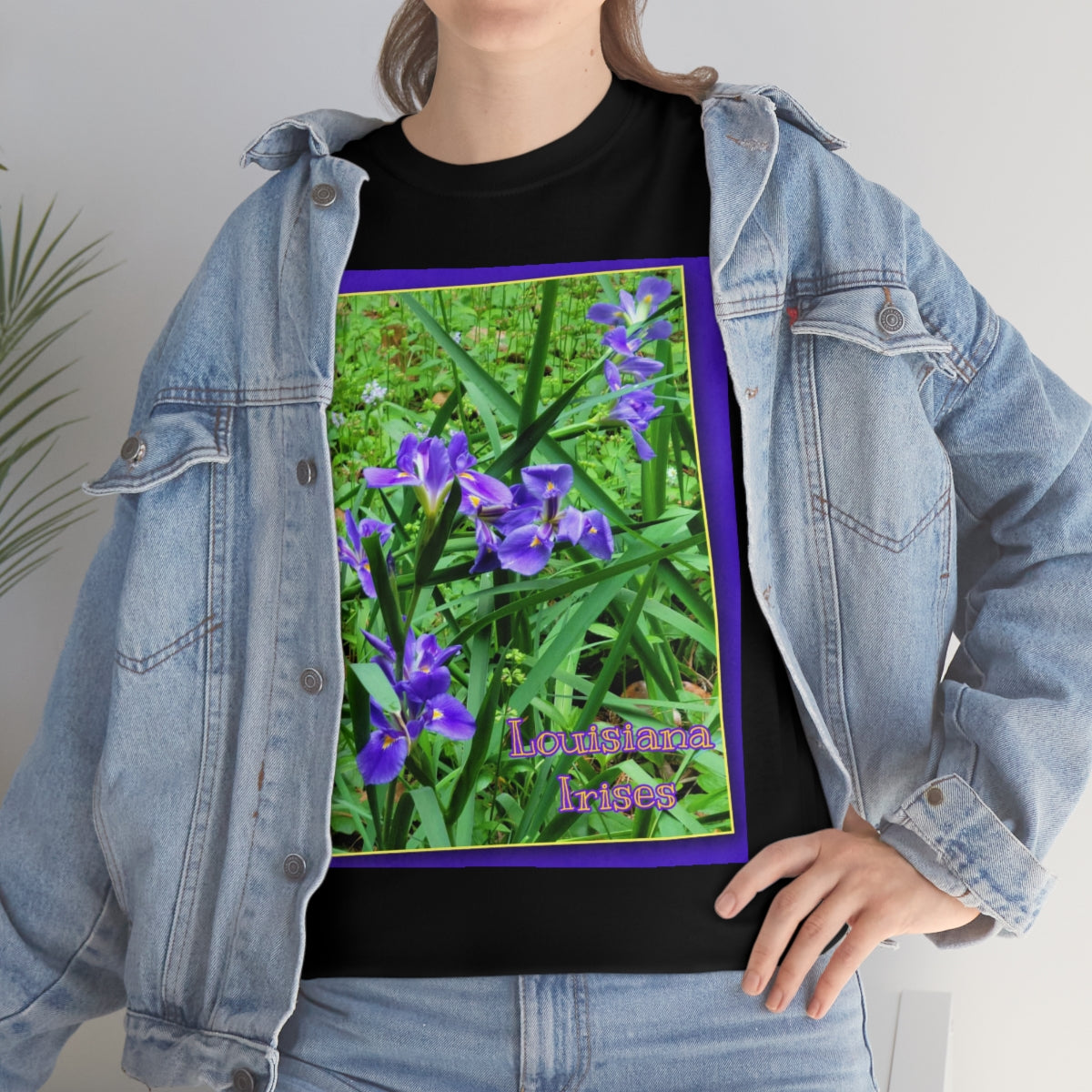 Unisex Louisiana Irises Heavy Cotton Tee