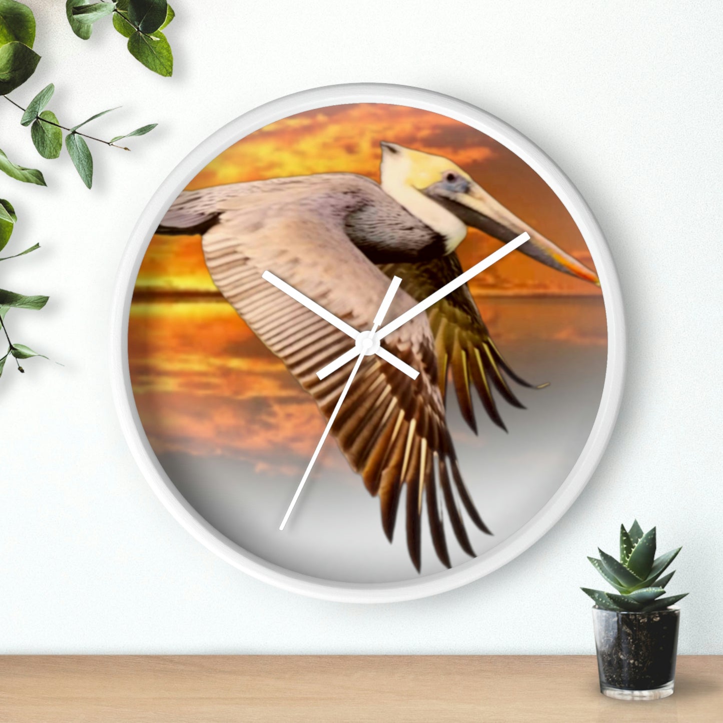 Louisiana's Brown Pelican Wall Clocks