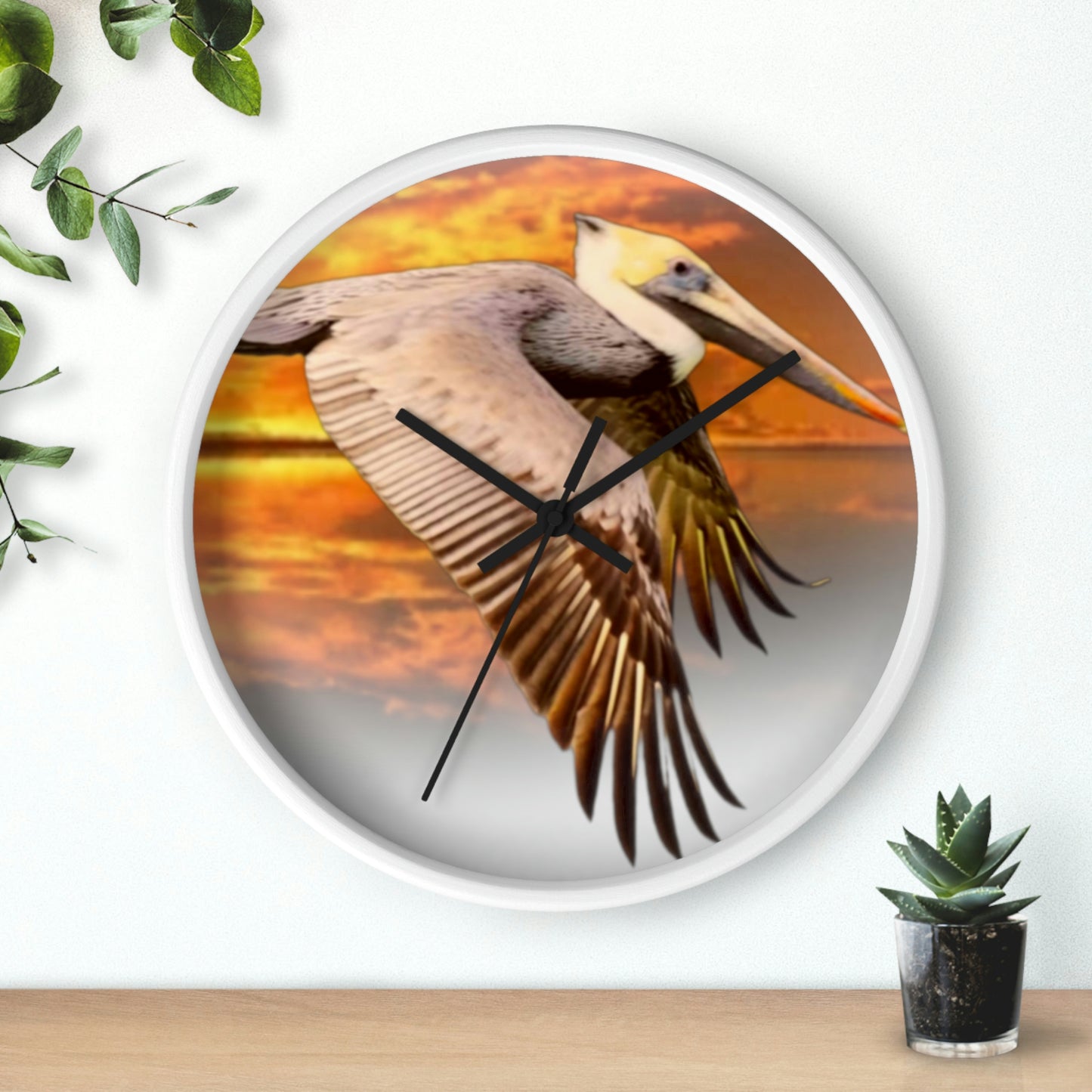 Louisiana's Brown Pelican Wall Clocks