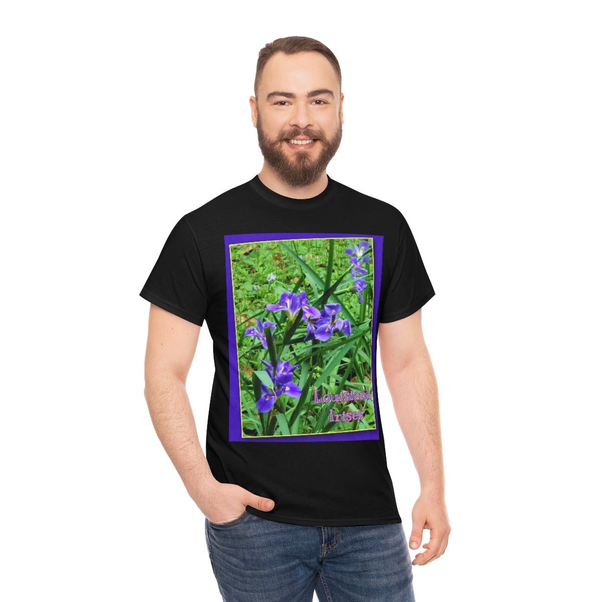 Unisex Louisiana Irises Heavy Cotton Tee