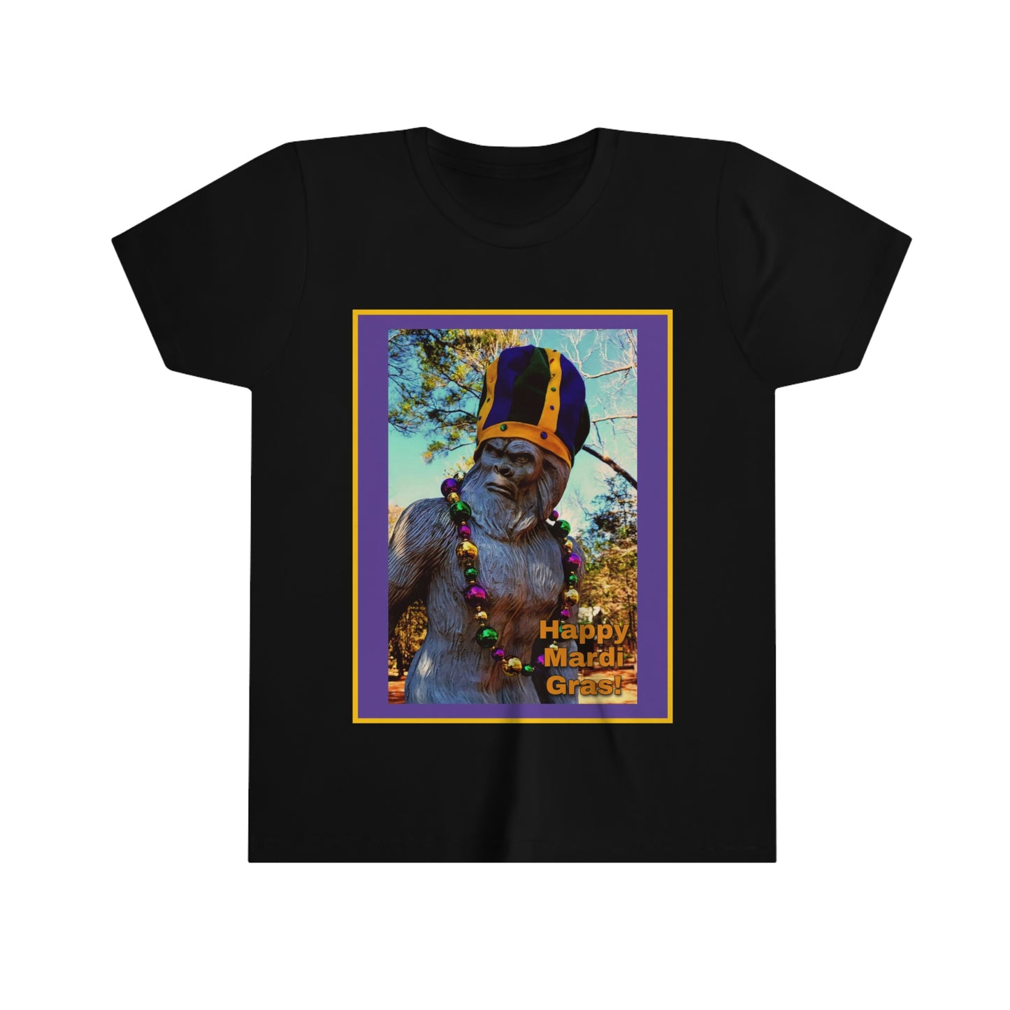 Bigfoot's Mardi Gras Kid's Tshirt