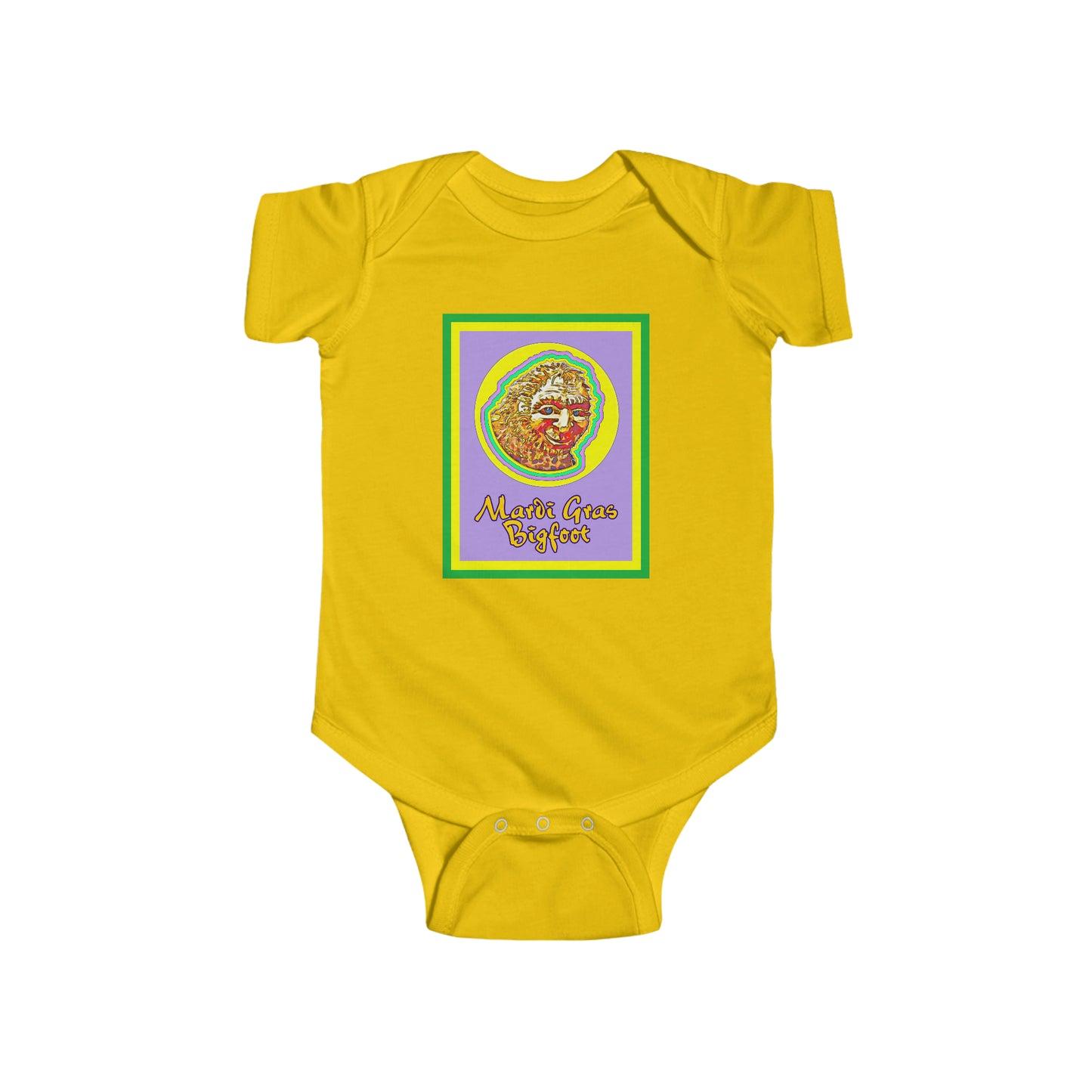 Bigfoot's Mardi Gras Fine Jersey Bodysuit