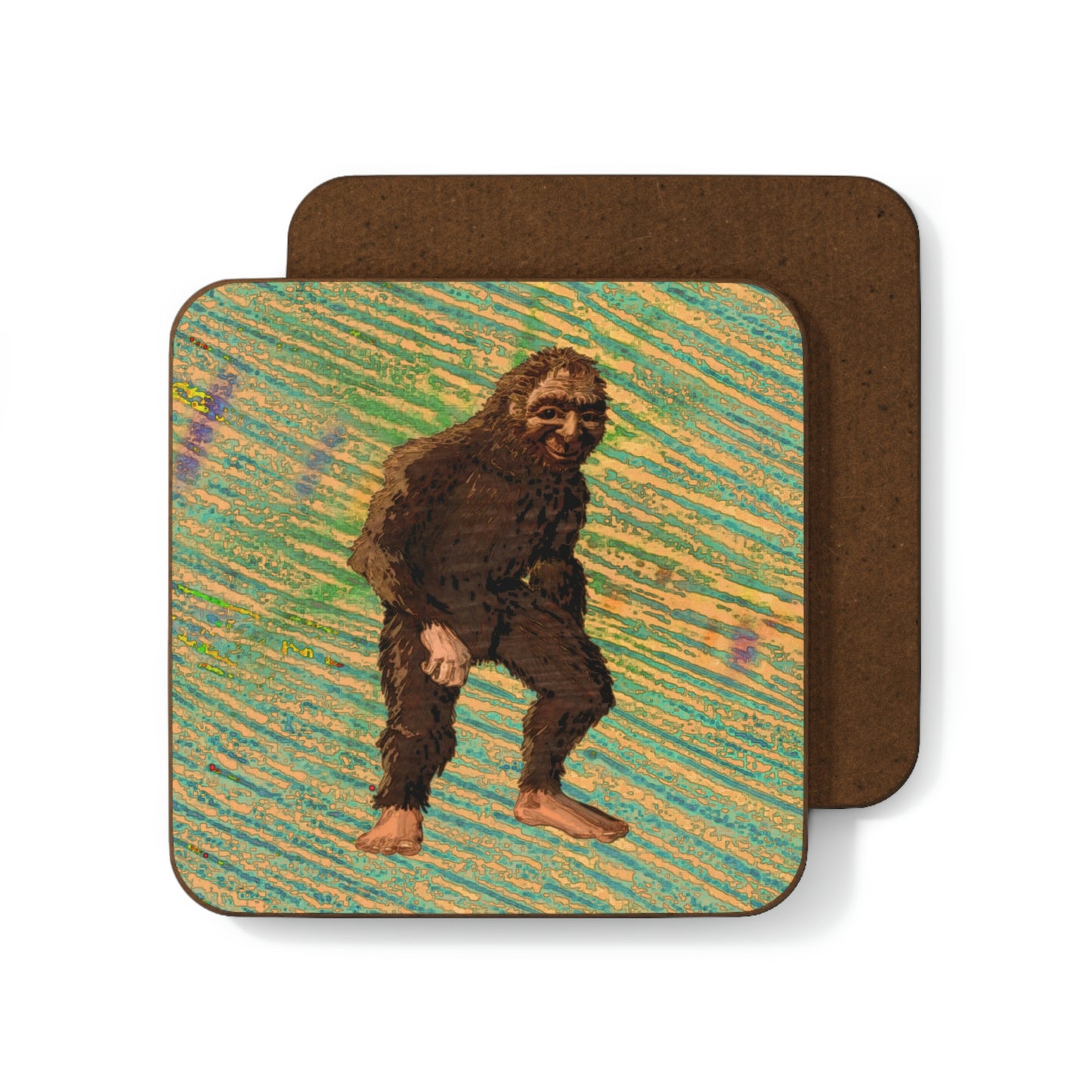 Bigfoot Hardboard Coaster