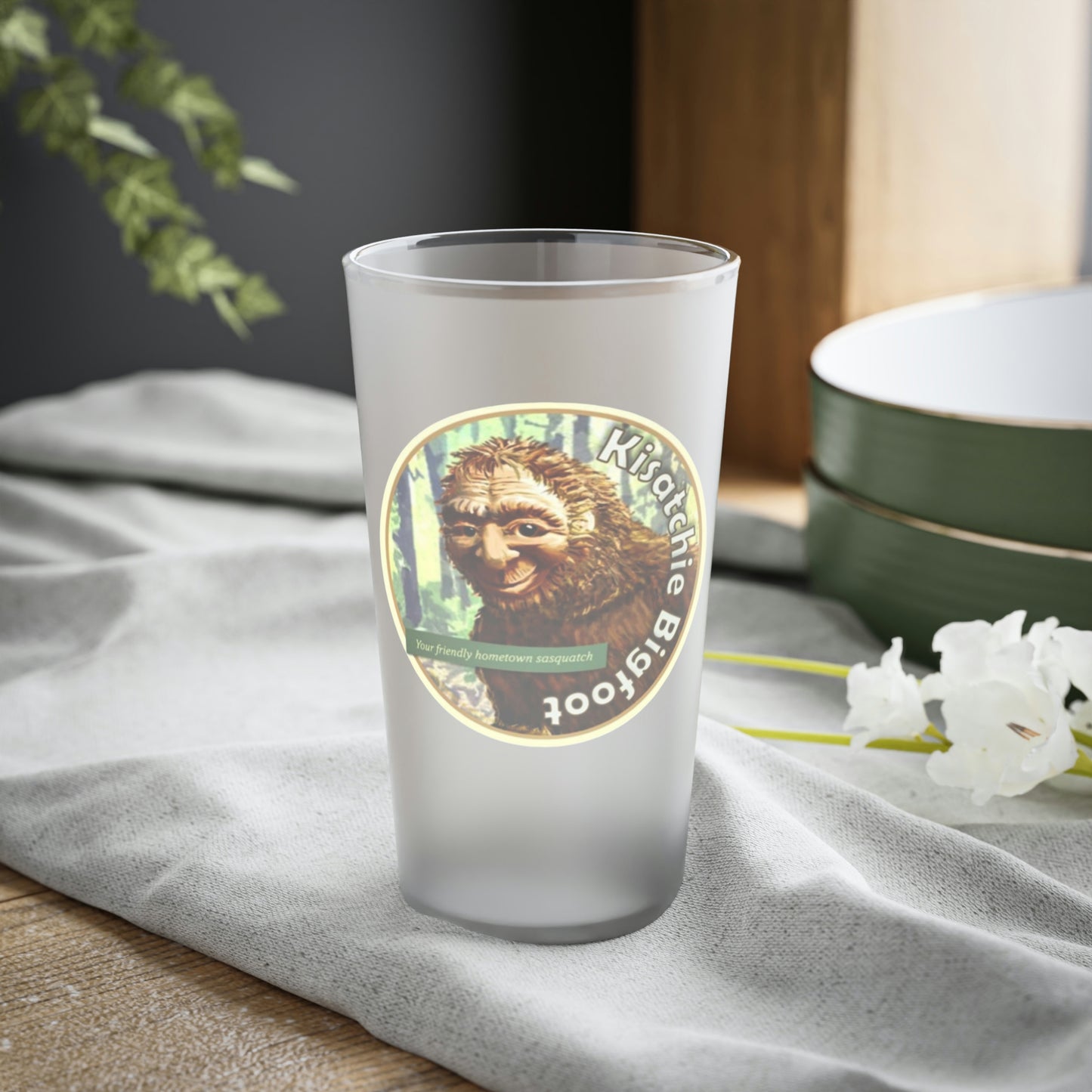 Kisatchie Bigfoot Frosted Pint Glass, 16oz