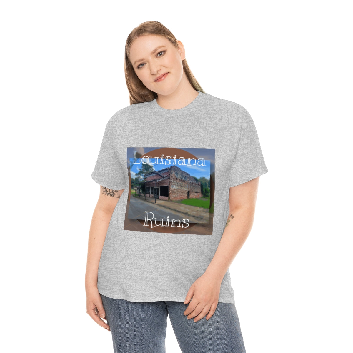 Unisex Louisiana Ruins Heavy Cotton Tee