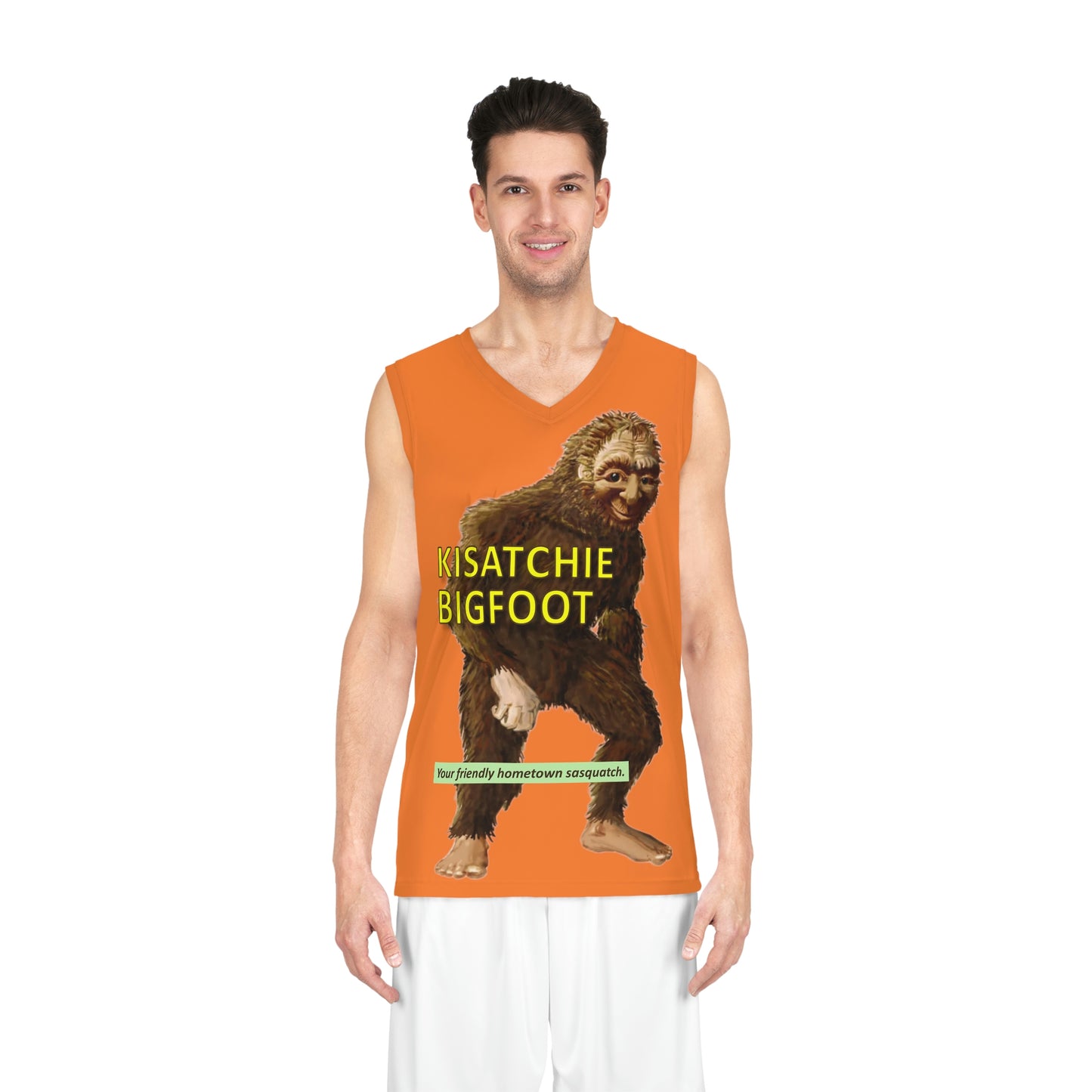 Kisatchie Bigfoot Orange Basketball Jersey