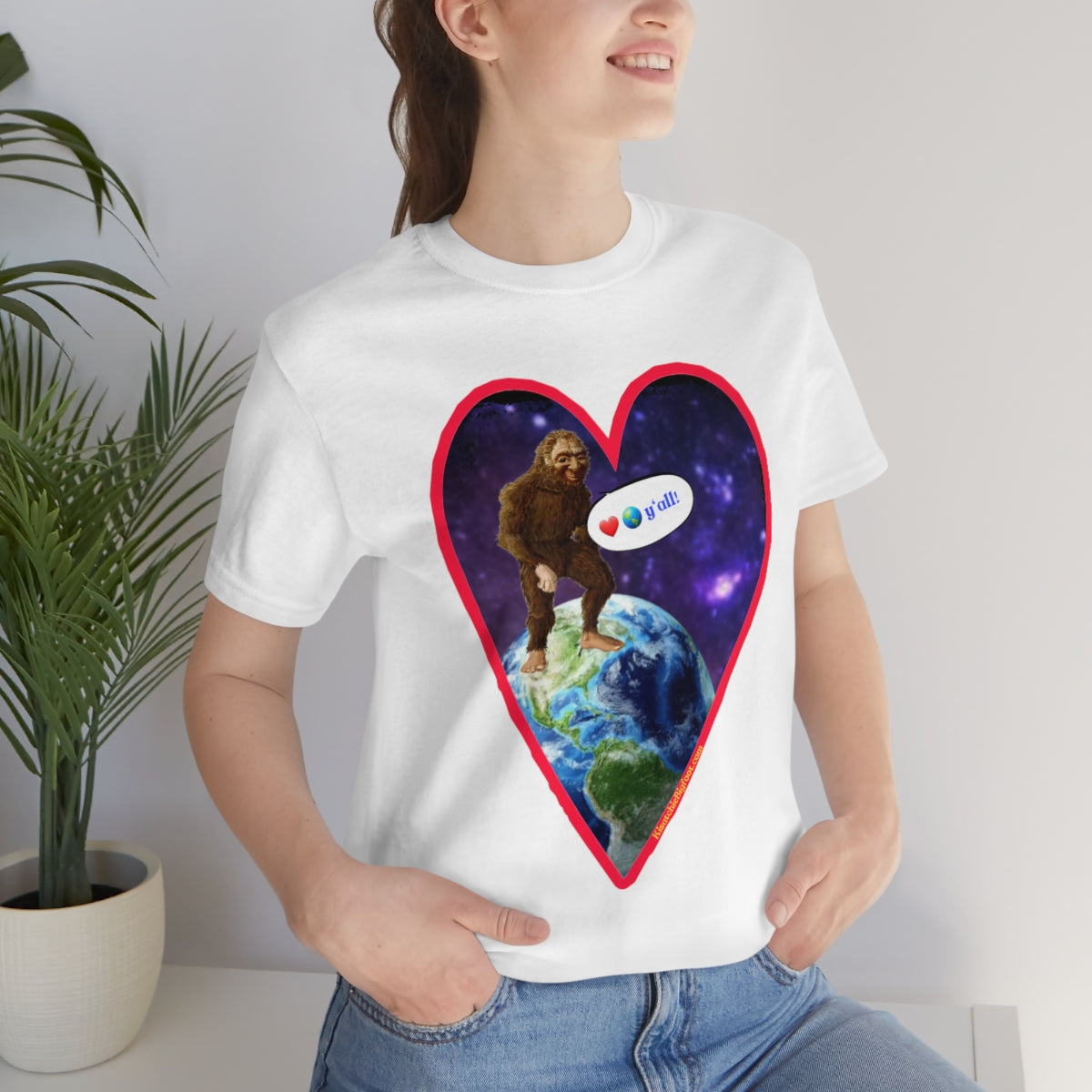 Love The Earth Y'all Bigfoot Jersey Tee