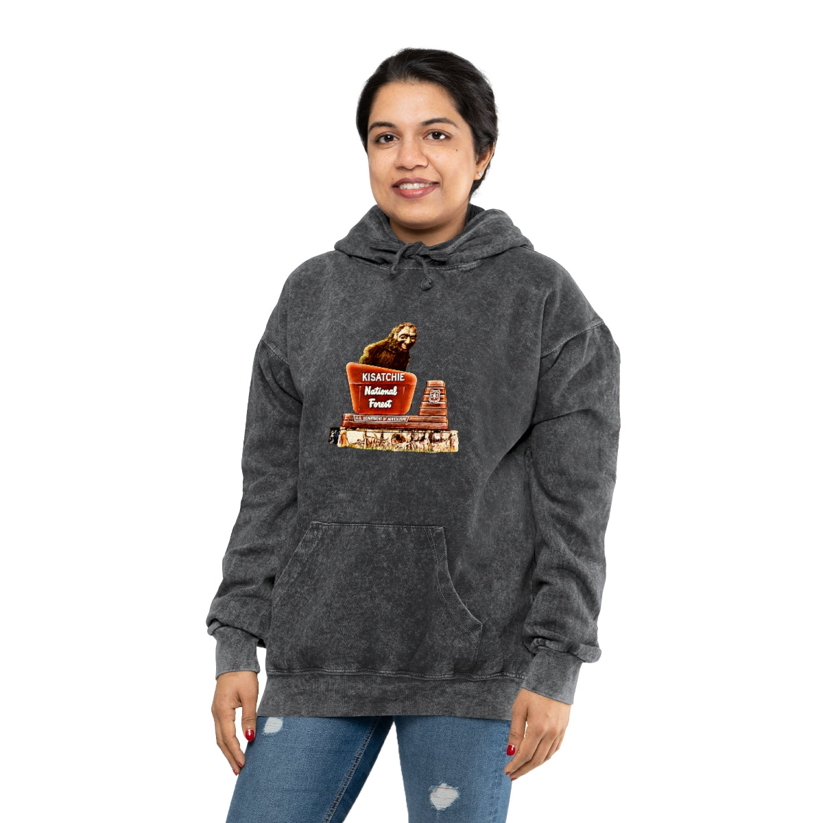 Unisex Kisatchie Bigfoot Mineral Wash Hoodie