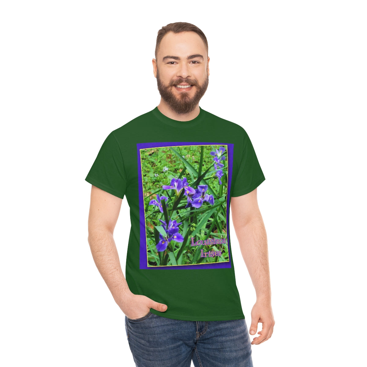 Unisex Louisiana Irises Heavy Cotton Tee