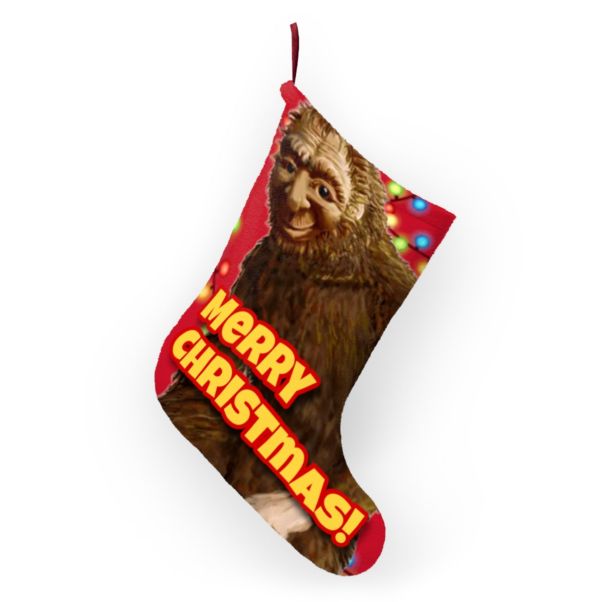 Bigfoot Merry Christmas Stocking