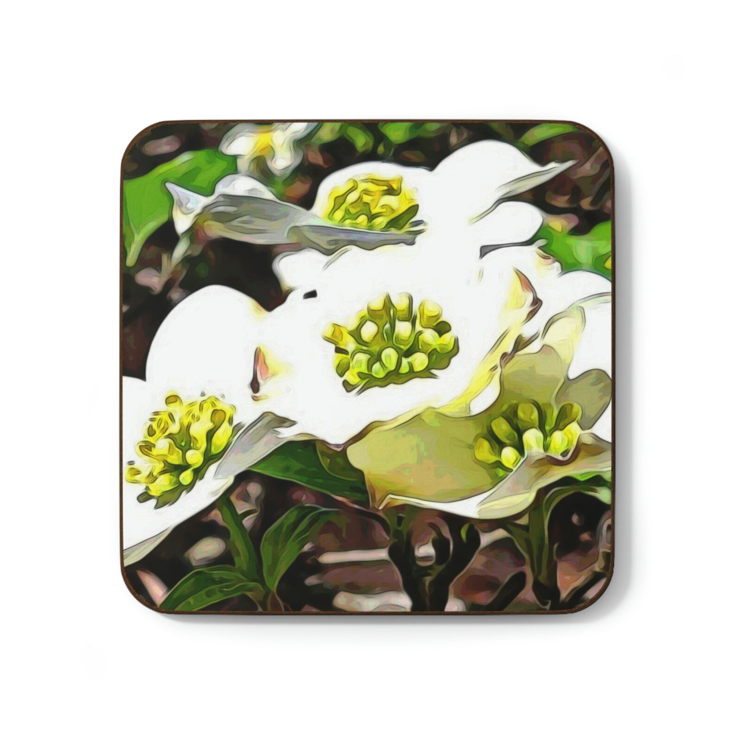 Dogwoods Hardboard Coaster