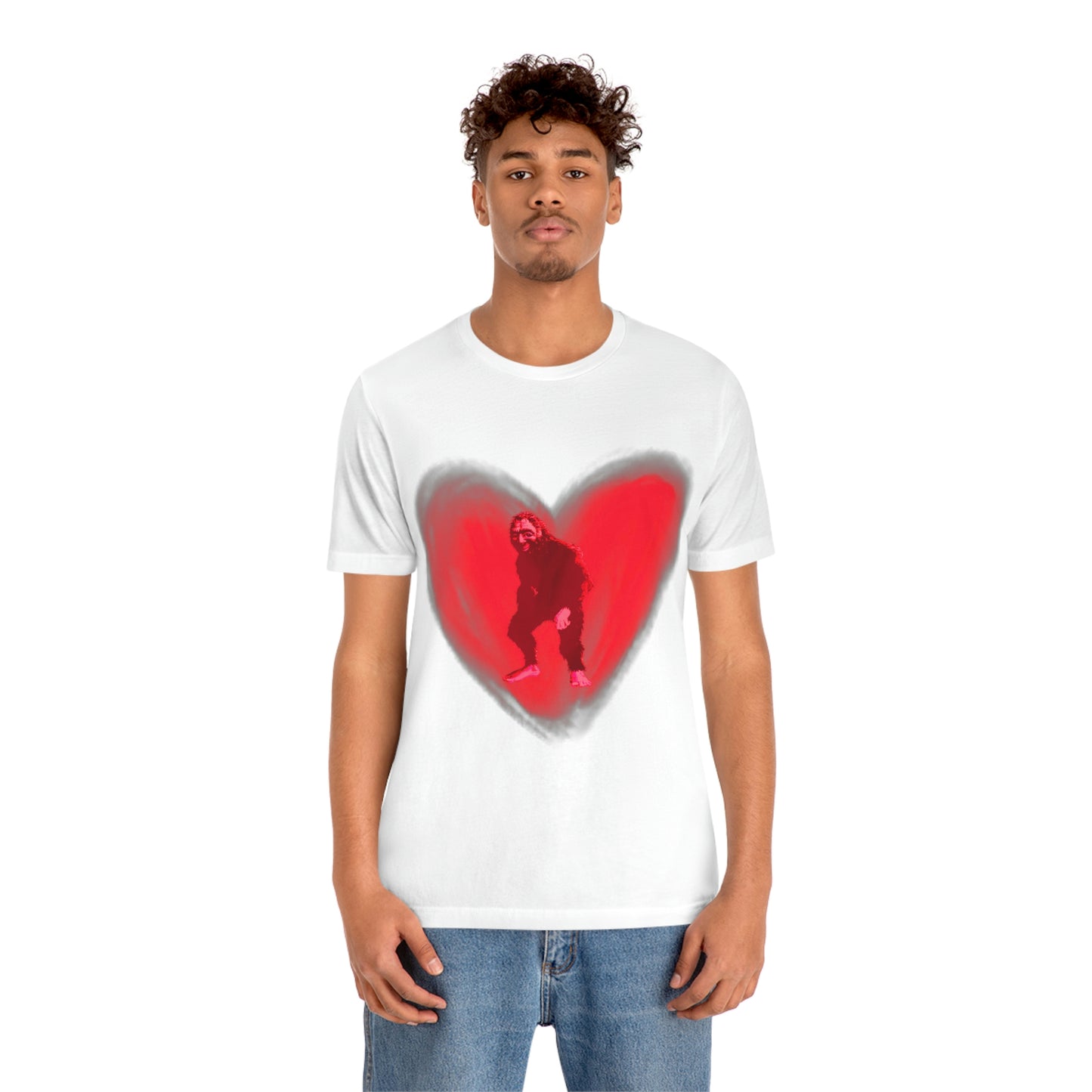 Unisex Bigfoot in My Heart Jersey Tee