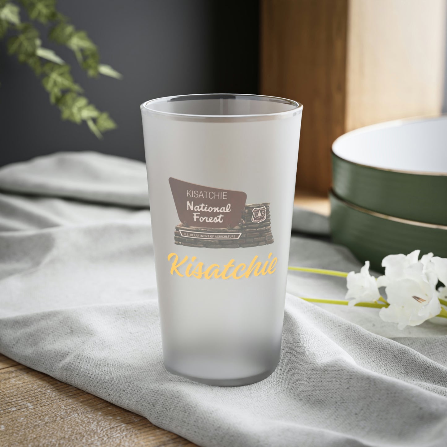 Kisatchie National Forest Frosted Pint Glass