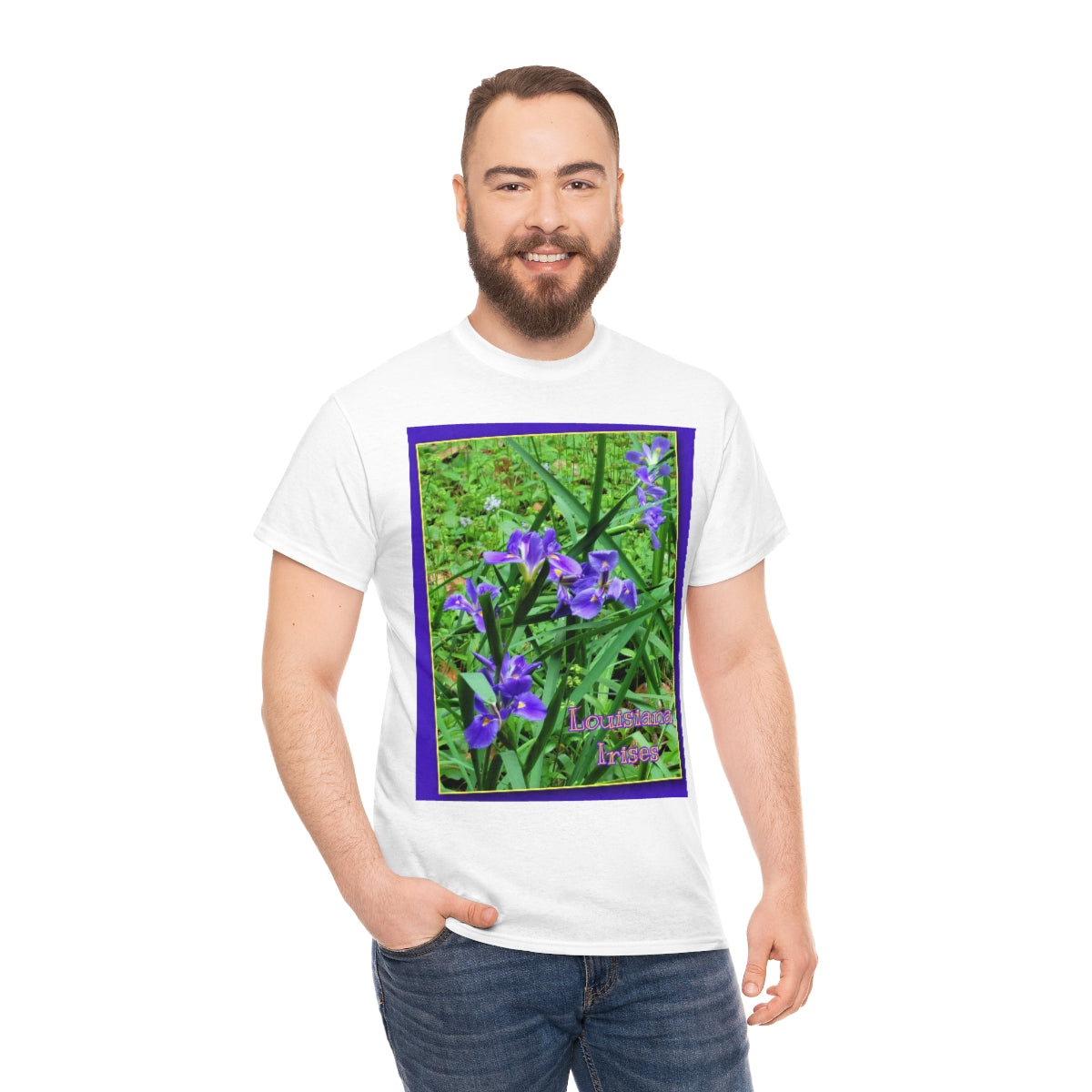 Unisex Louisiana Irises Heavy Cotton Tee