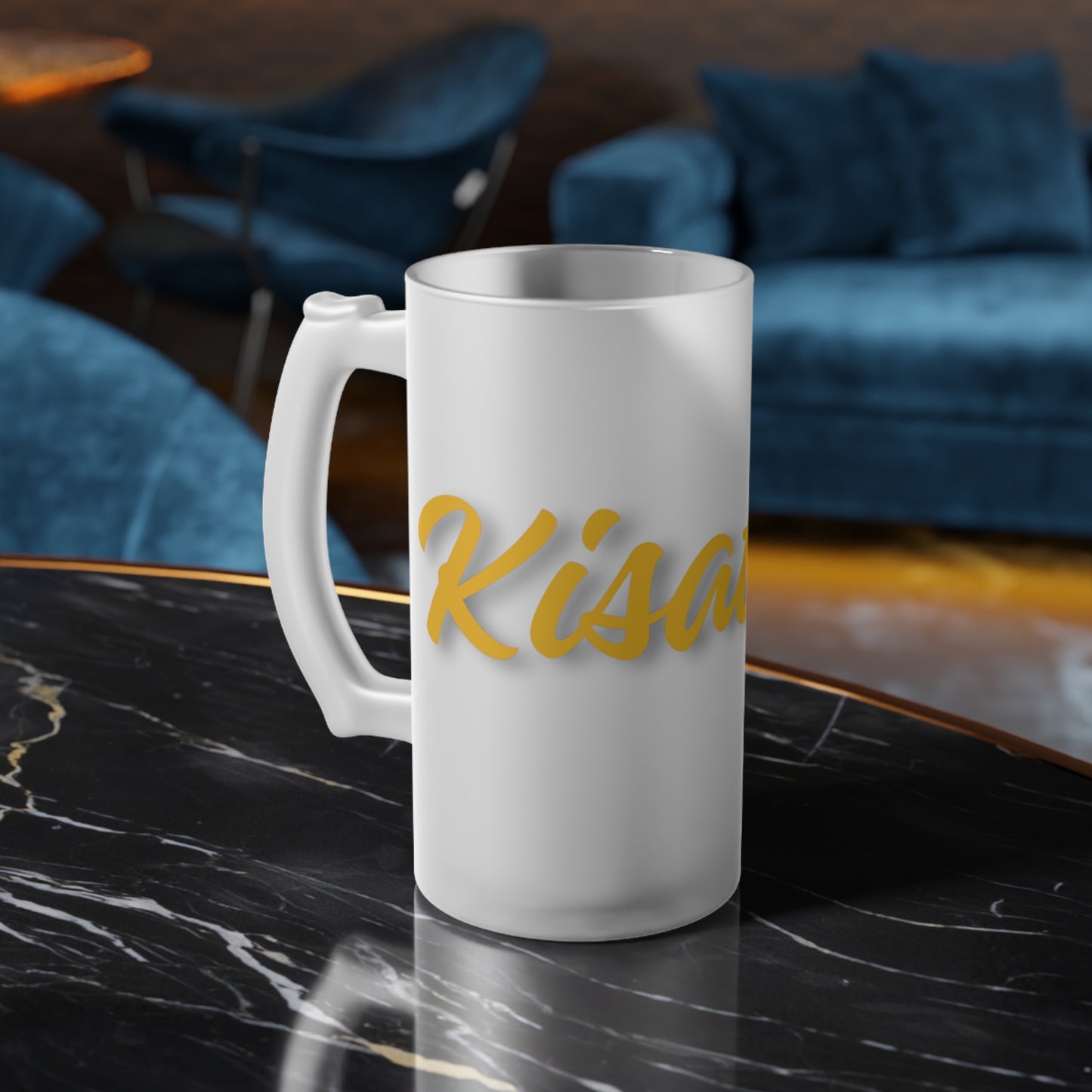 Frosted Glass Kisatchie Beer Mug