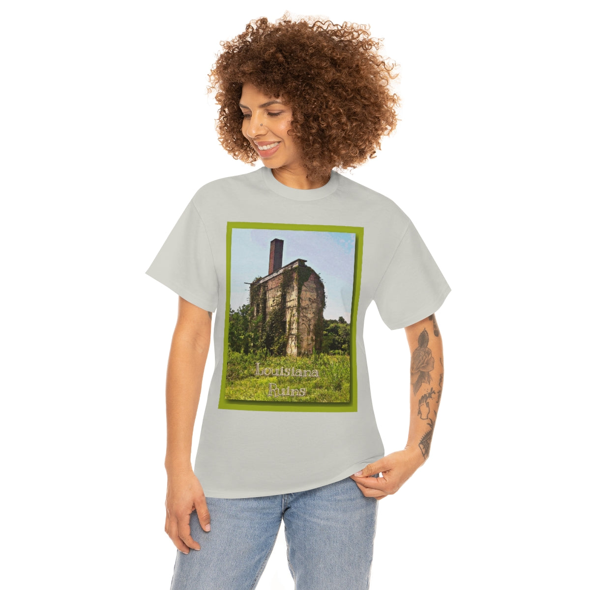 Unisex Louisiana Ruins Heavy Cotton Tee