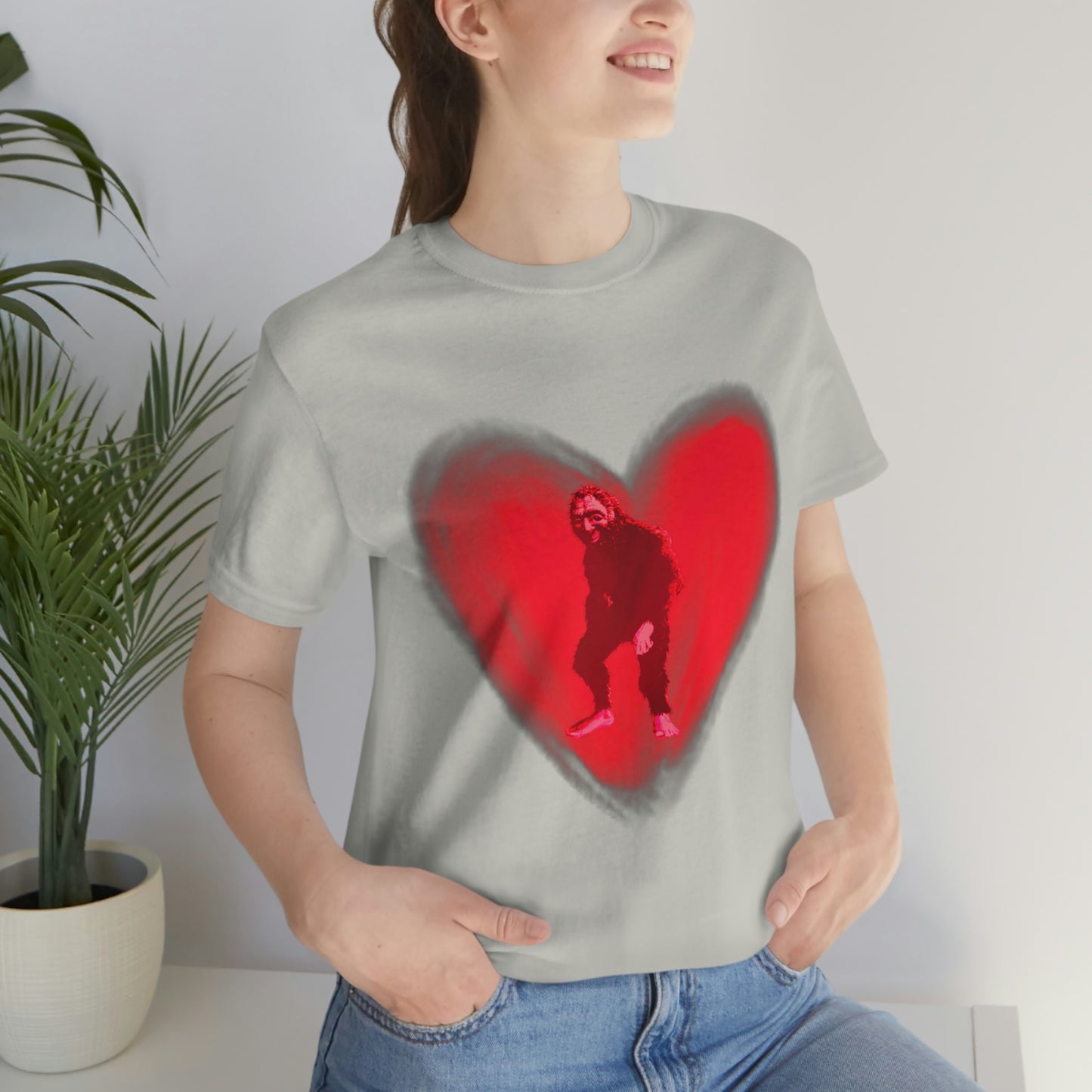 Unisex Bigfoot in My Heart Jersey Tee